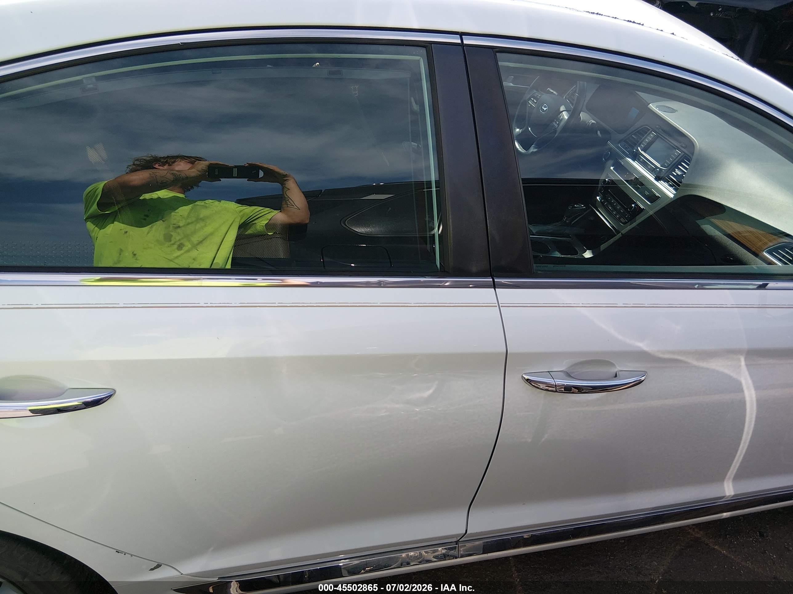 2015 Hyundai Sonata Limited Белый vin: 5NPE34AFXFH088784