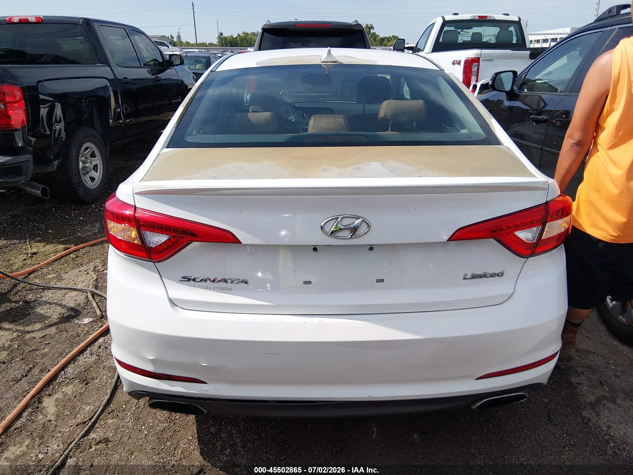2015 Hyundai Sonata Limited Белый vin: 5NPE34AFXFH088784