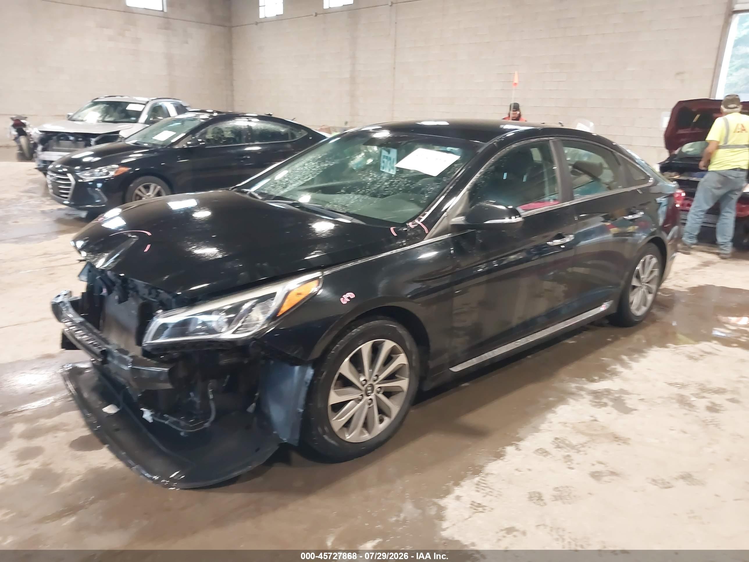 2015 Hyundai Sonata Sport Black vin: 5NPE34AFXFH092494