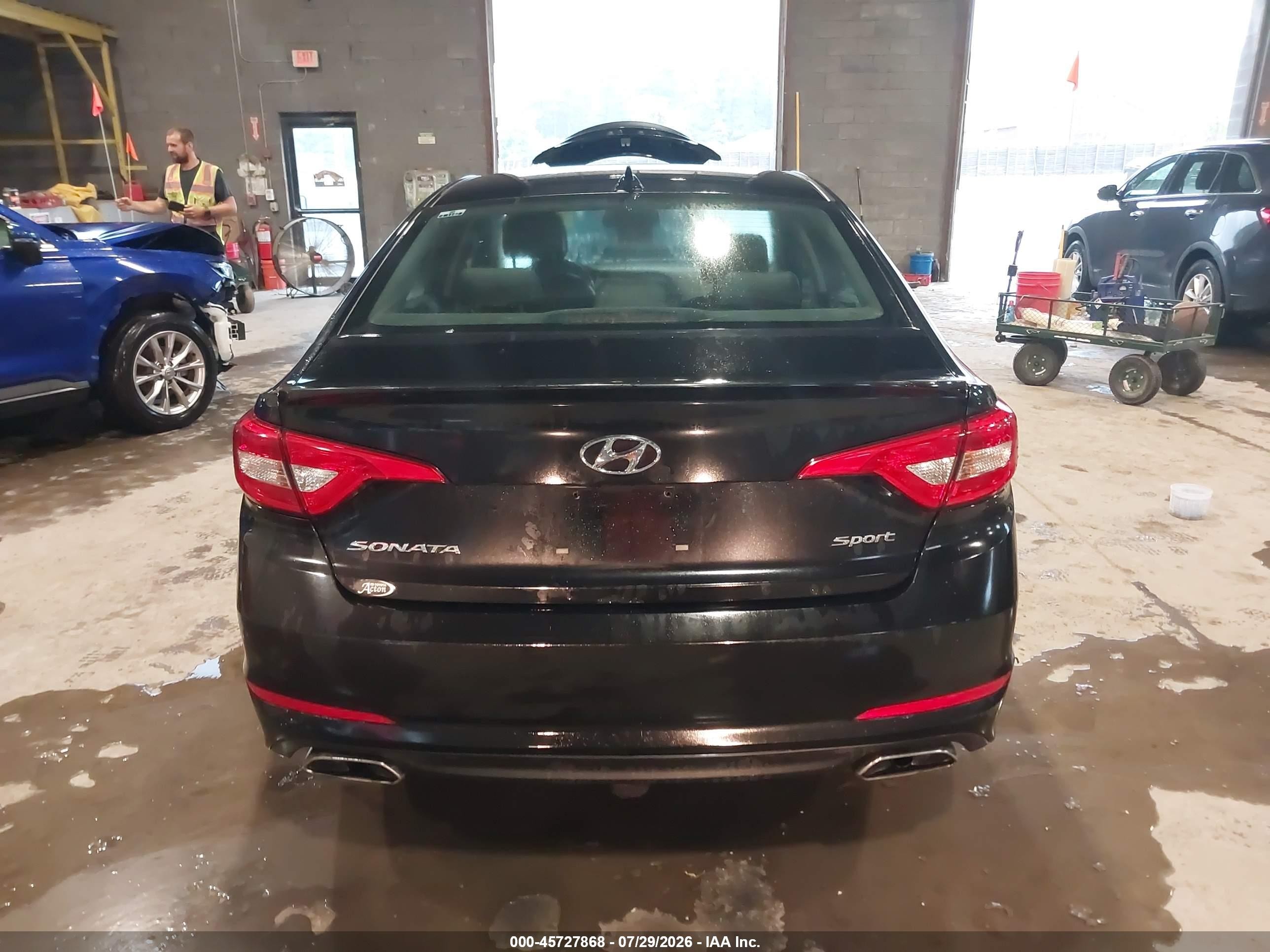 2015 Hyundai Sonata Sport Black vin: 5NPE34AFXFH092494