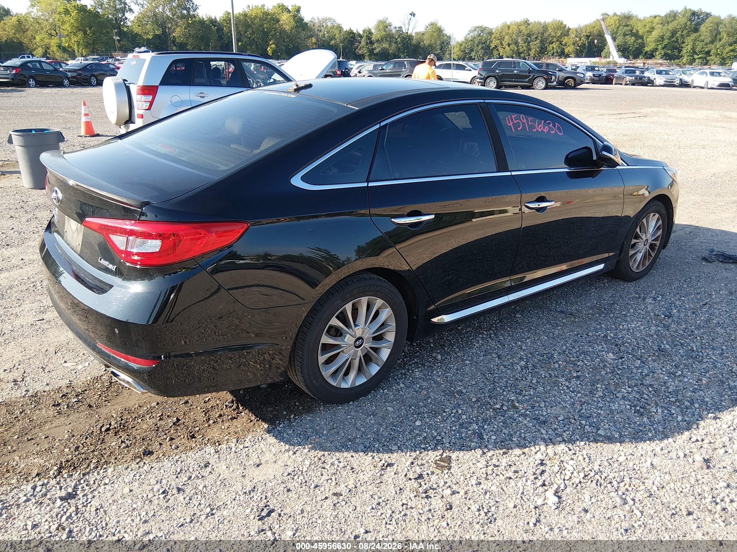 2015 Hyundai Sonata Limited Black vin: 5NPE34AFXFH095184