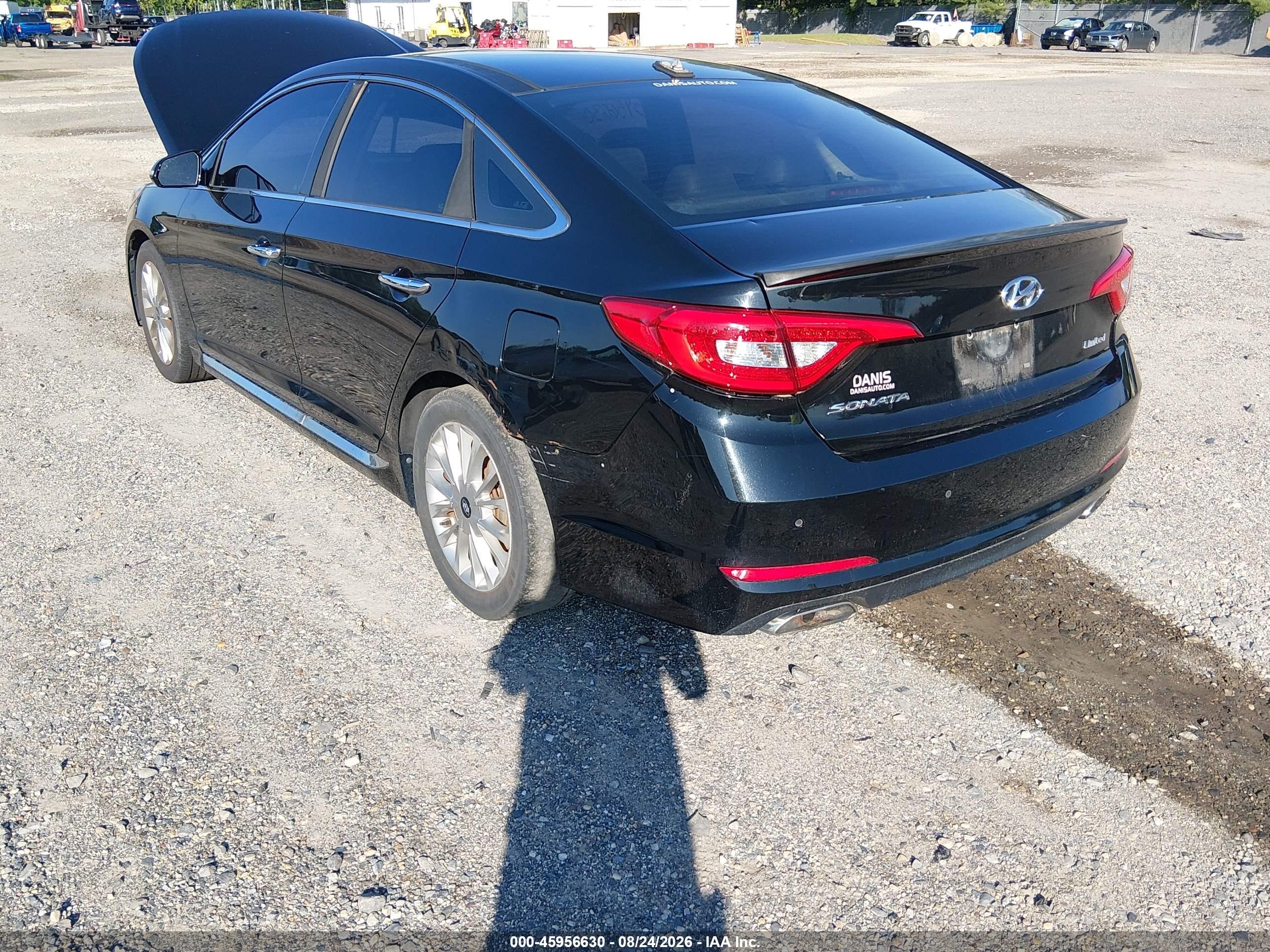 2015 Hyundai Sonata Limited Black vin: 5NPE34AFXFH095184