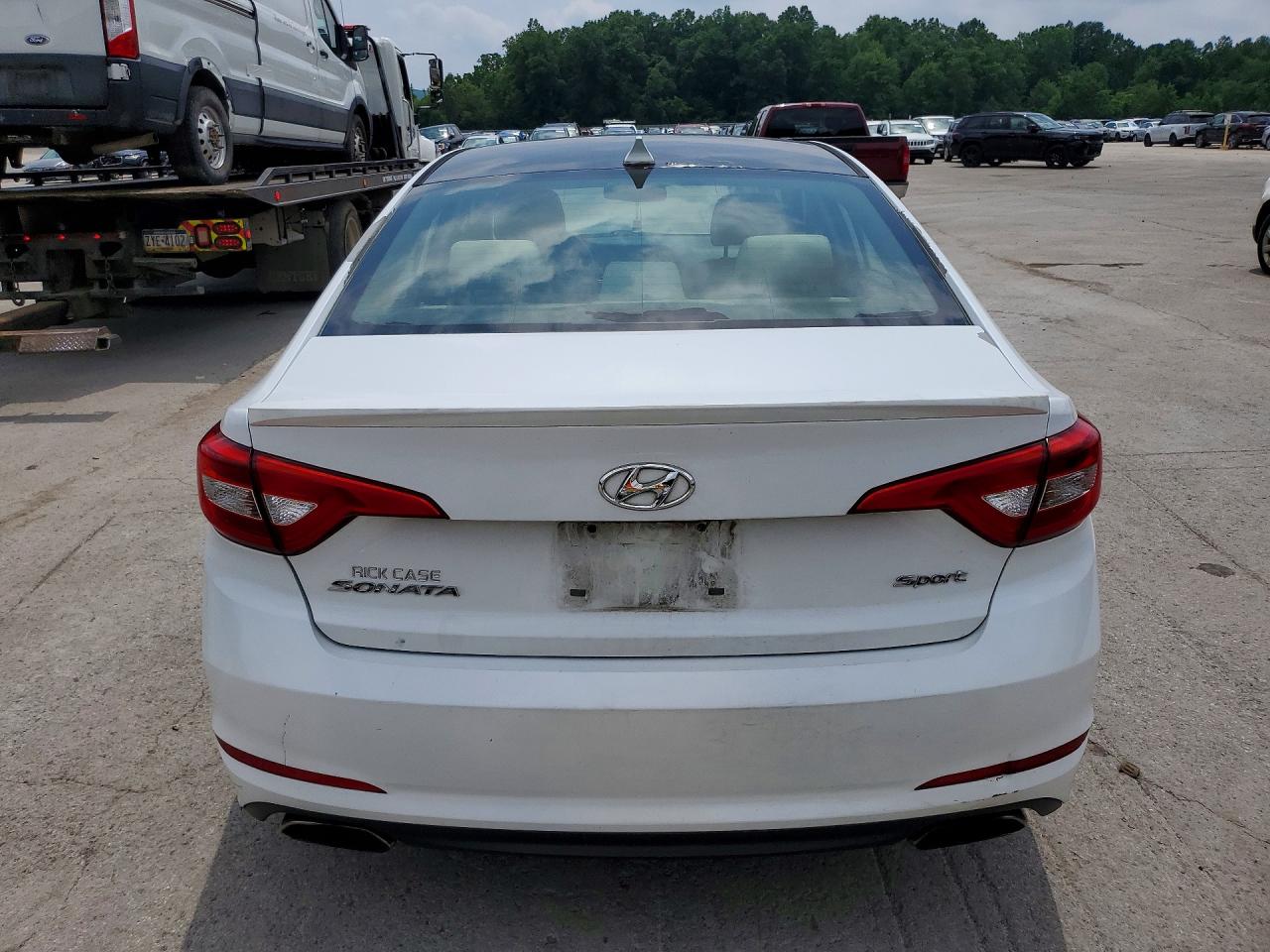 2015 Hyundai Sonata Sport White vin: 5NPE34AFXFH098733