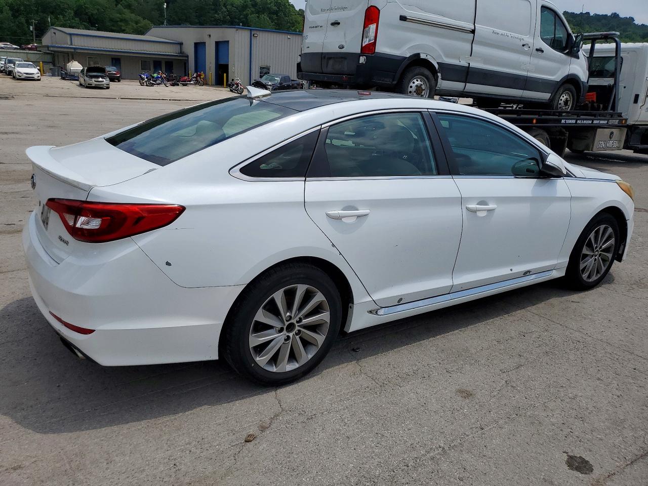 2015 Hyundai Sonata Sport White vin: 5NPE34AFXFH098733