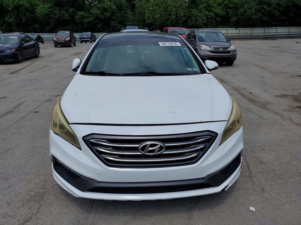 2015 Hyundai Sonata Sport White vin: 5NPE34AFXFH098733