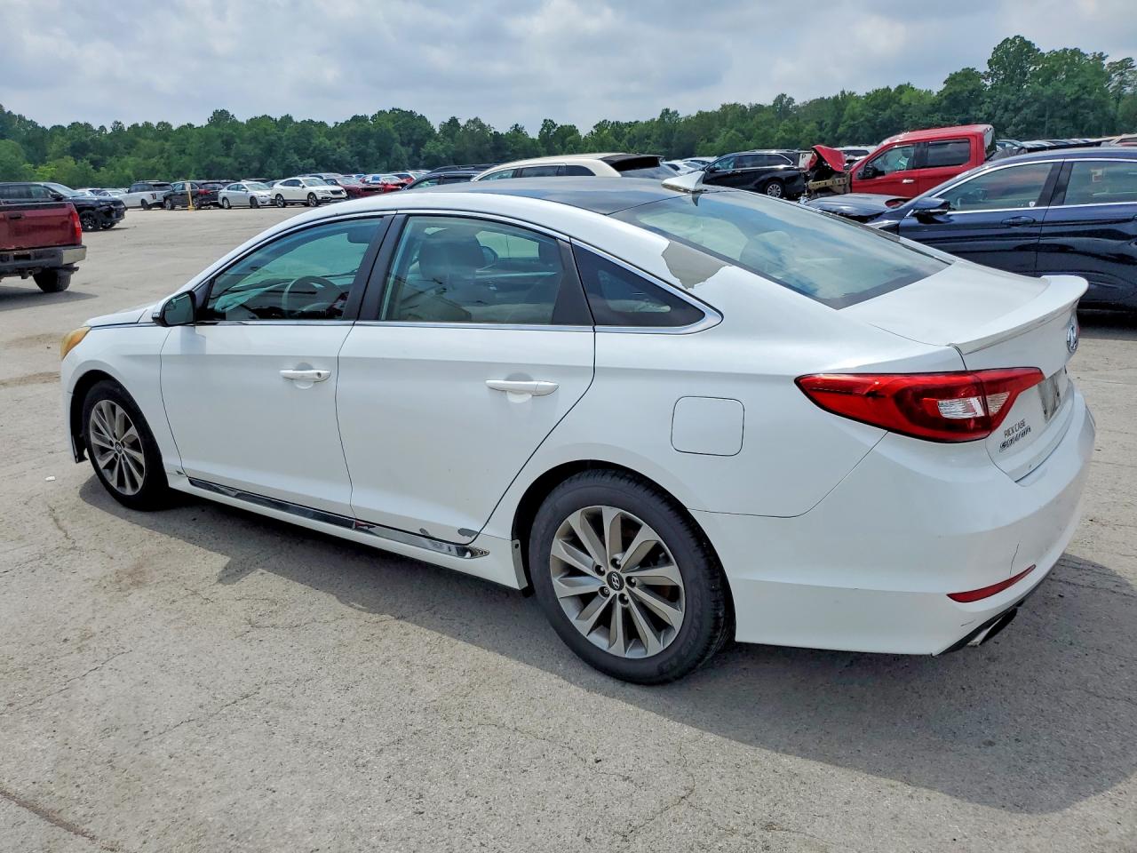 2015 Hyundai Sonata Sport White vin: 5NPE34AFXFH098733