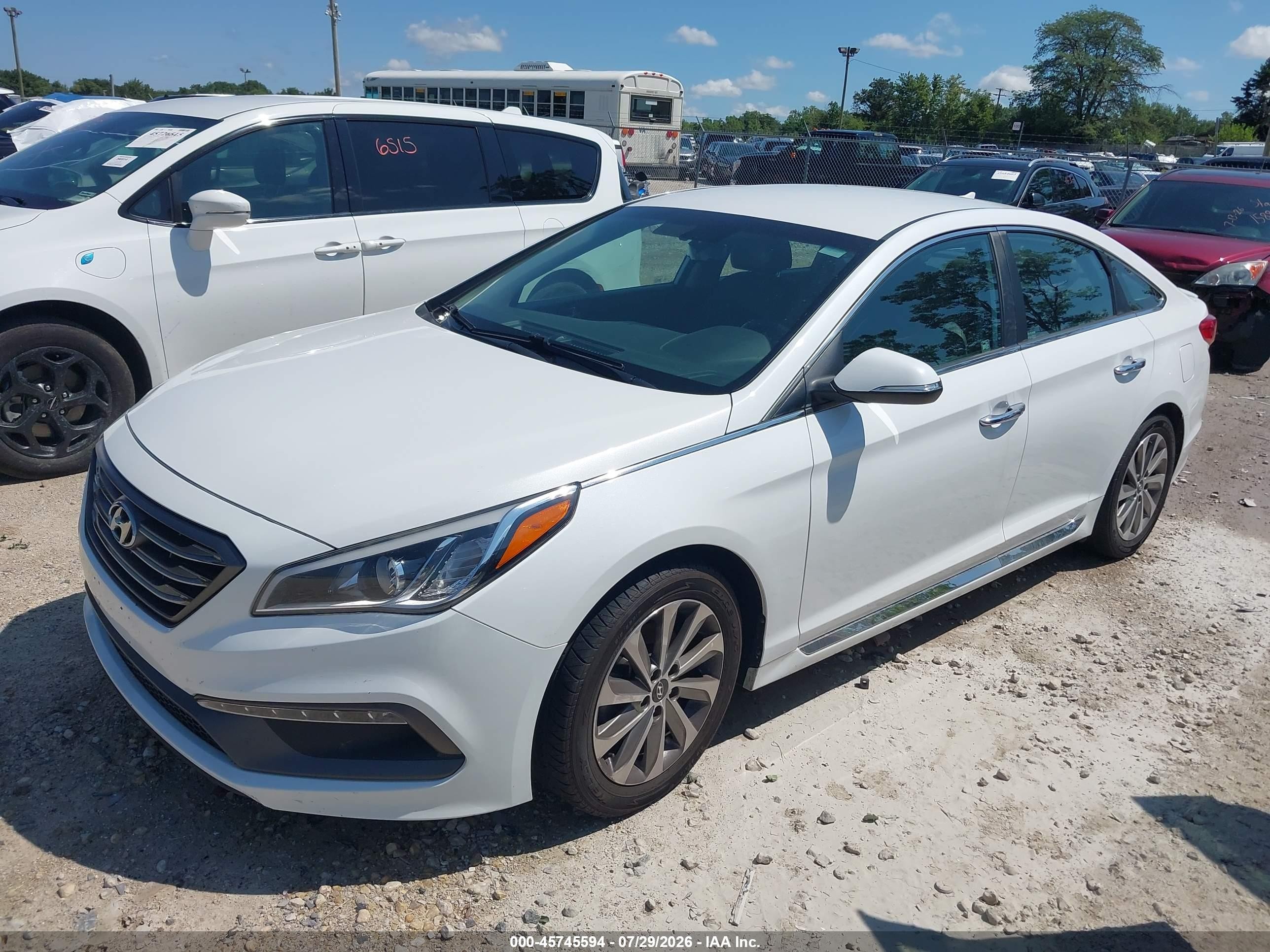 2015 Hyundai Sonata Sport White vin: 5NPE34AFXFH099901