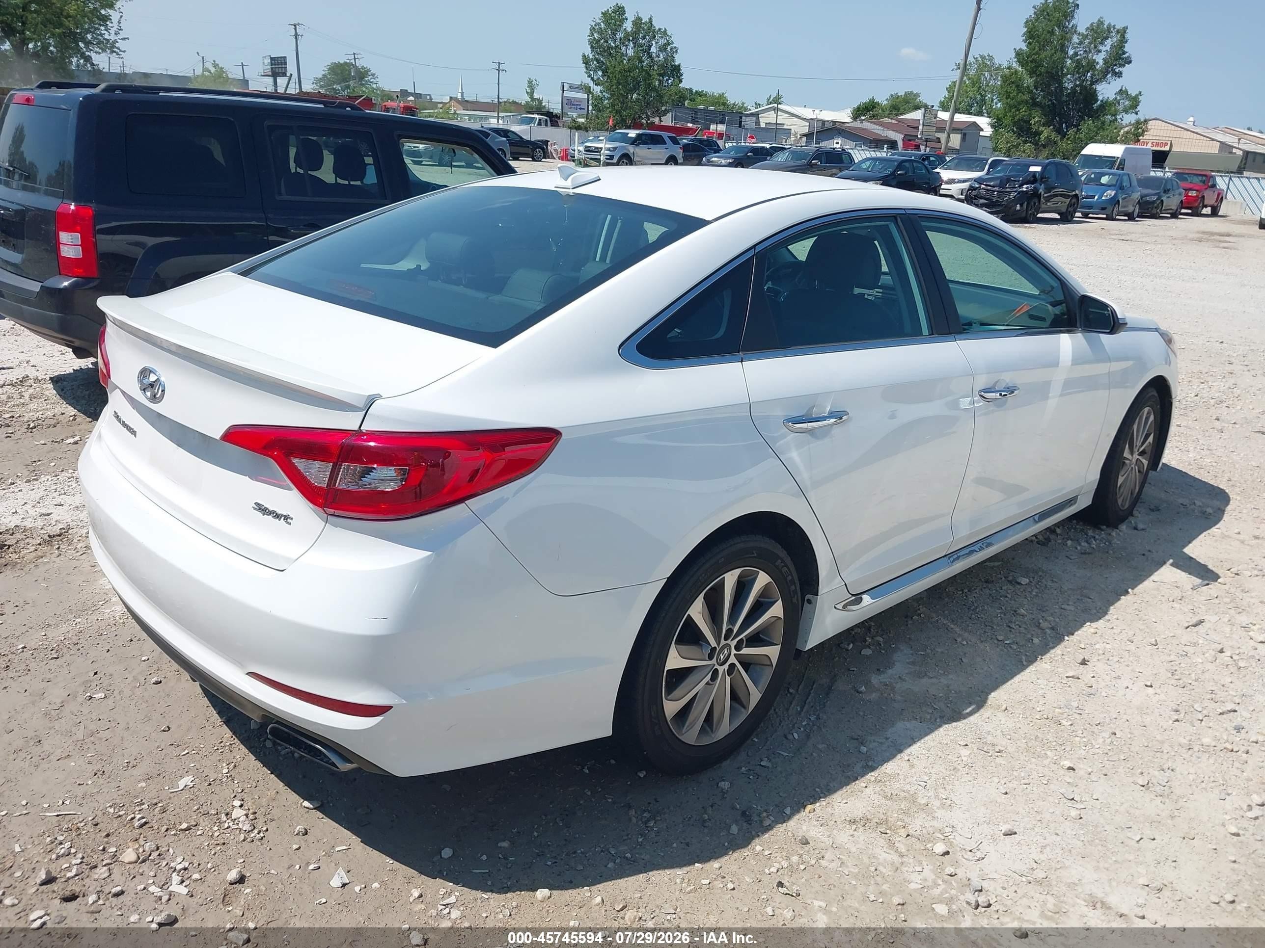 2015 Hyundai Sonata Sport White vin: 5NPE34AFXFH099901