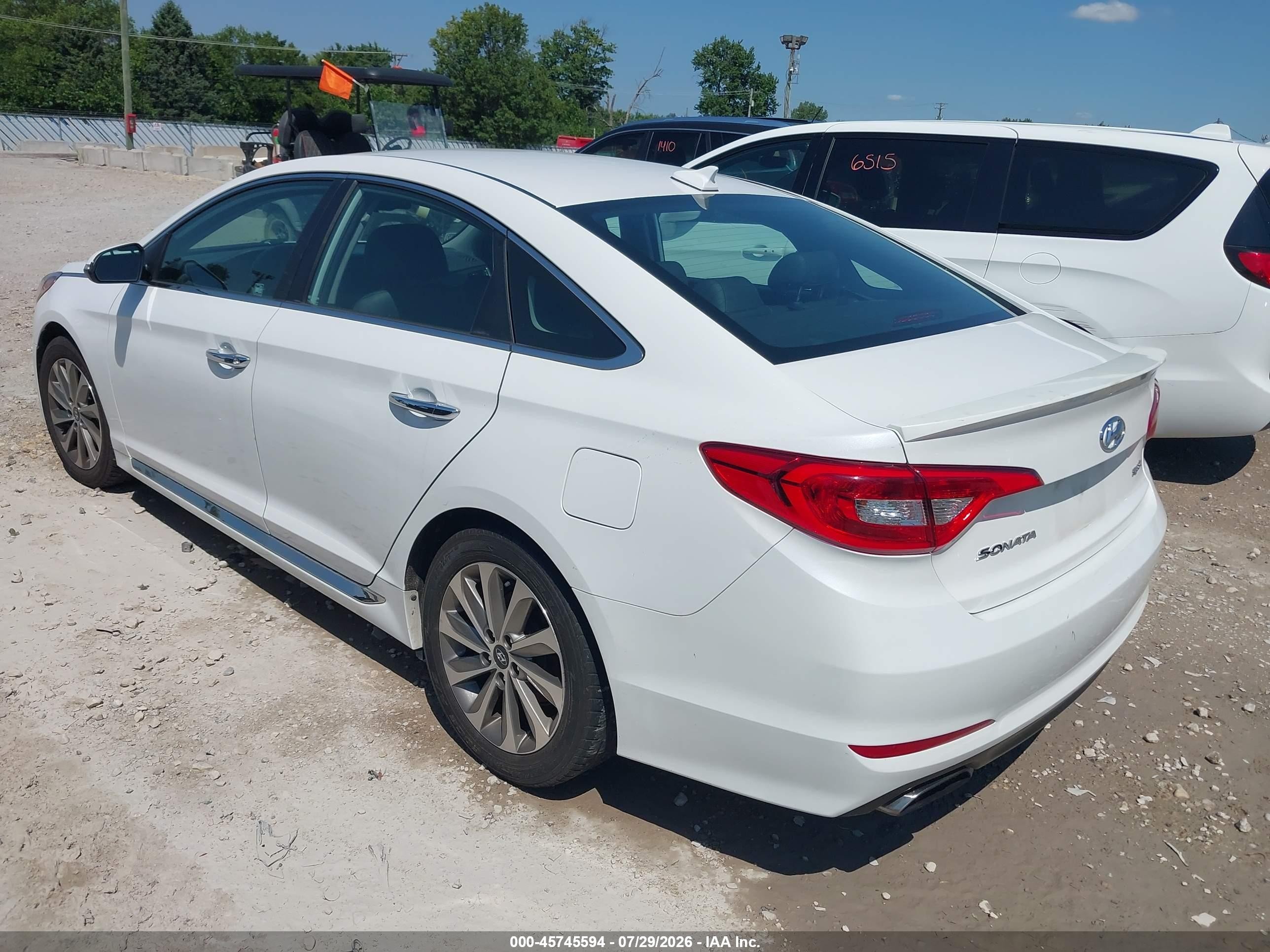 2015 Hyundai Sonata Sport White vin: 5NPE34AFXFH099901