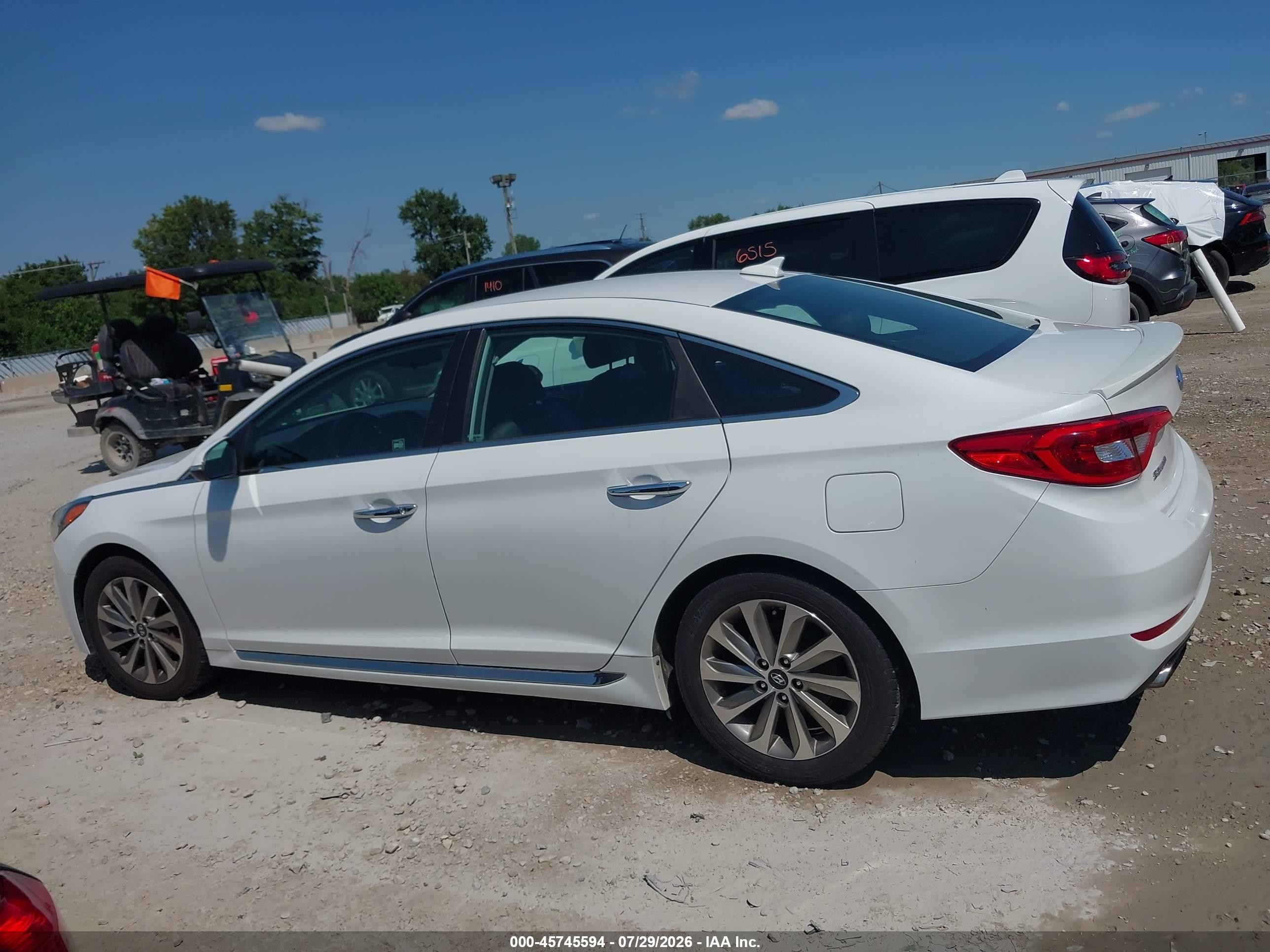 2015 Hyundai Sonata Sport White vin: 5NPE34AFXFH099901