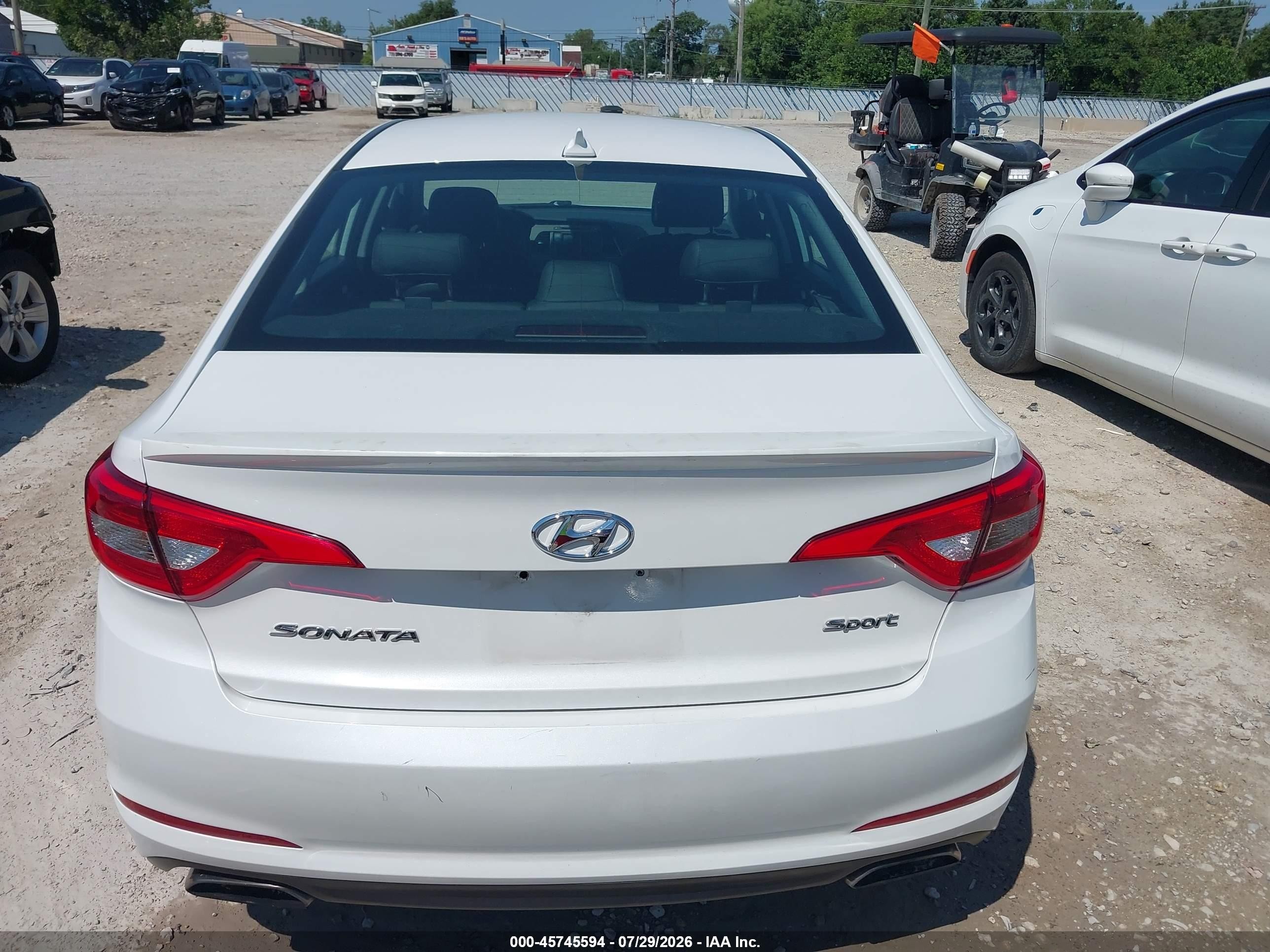 2015 Hyundai Sonata Sport White vin: 5NPE34AFXFH099901