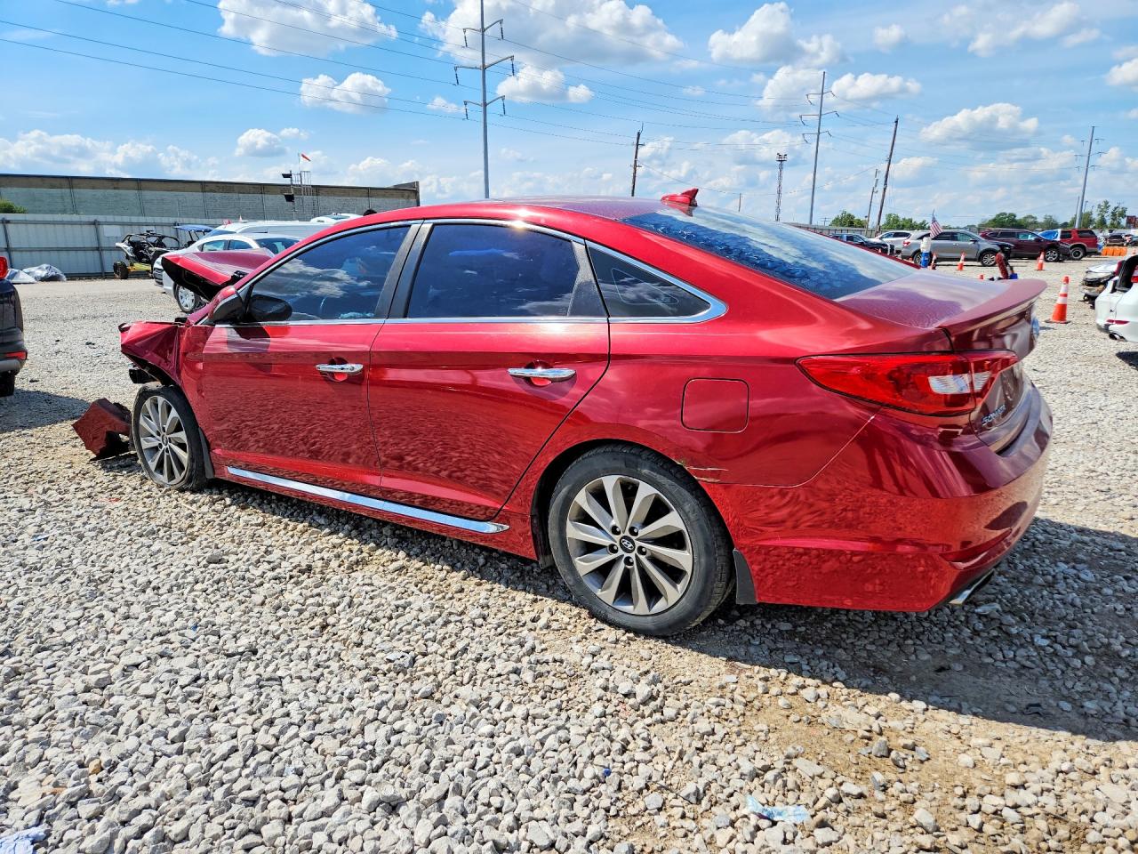 2015 Hyundai Sonata Sport Red vin: 5NPE34AFXFH103252