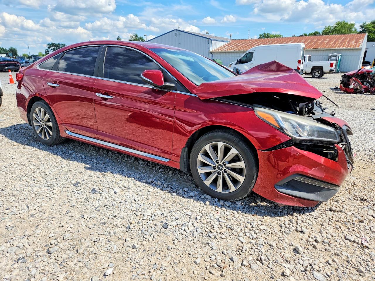 2015 Hyundai Sonata Sport Red vin: 5NPE34AFXFH103252