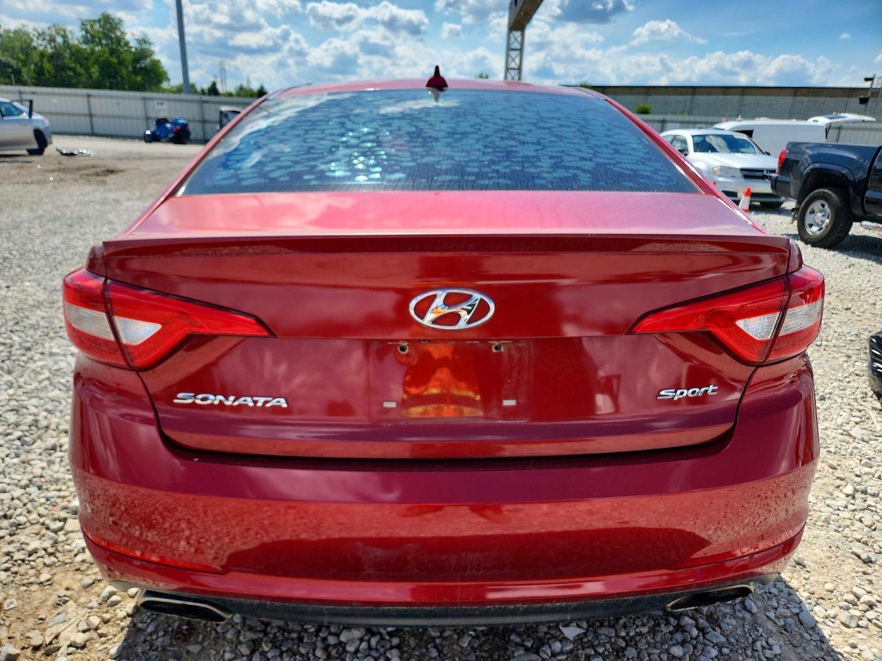 2015 Hyundai Sonata Sport Red vin: 5NPE34AFXFH103252