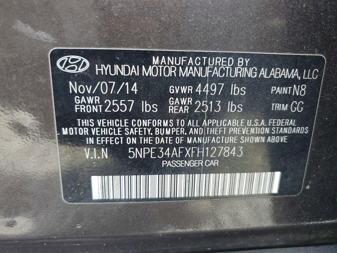 2015 Hyundai Sonata Sport Brown vin: 5NPE34AFXFH127843