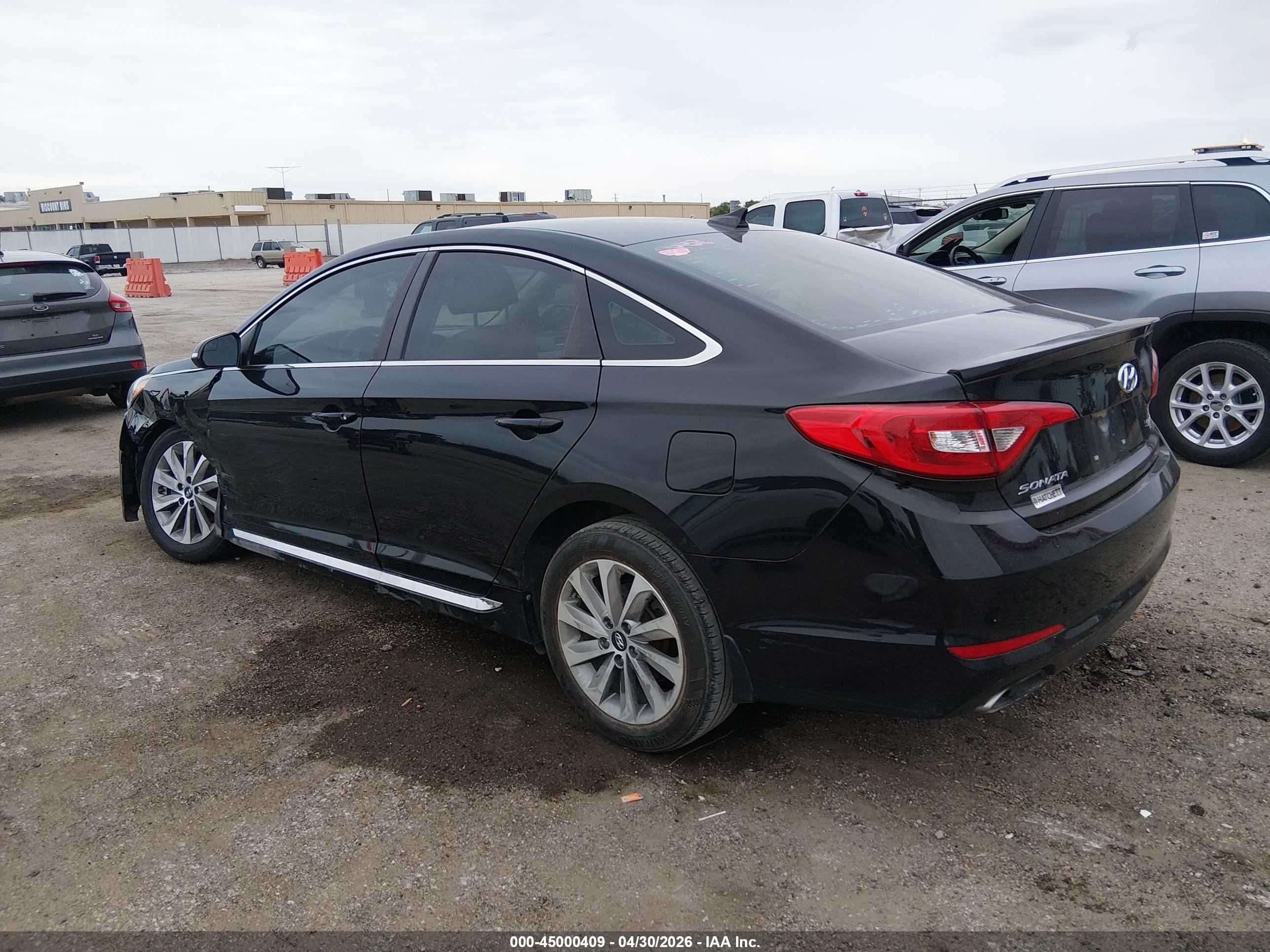 2015 Hyundai Sonata Sport Black vin: 5NPE34AFXFH129804