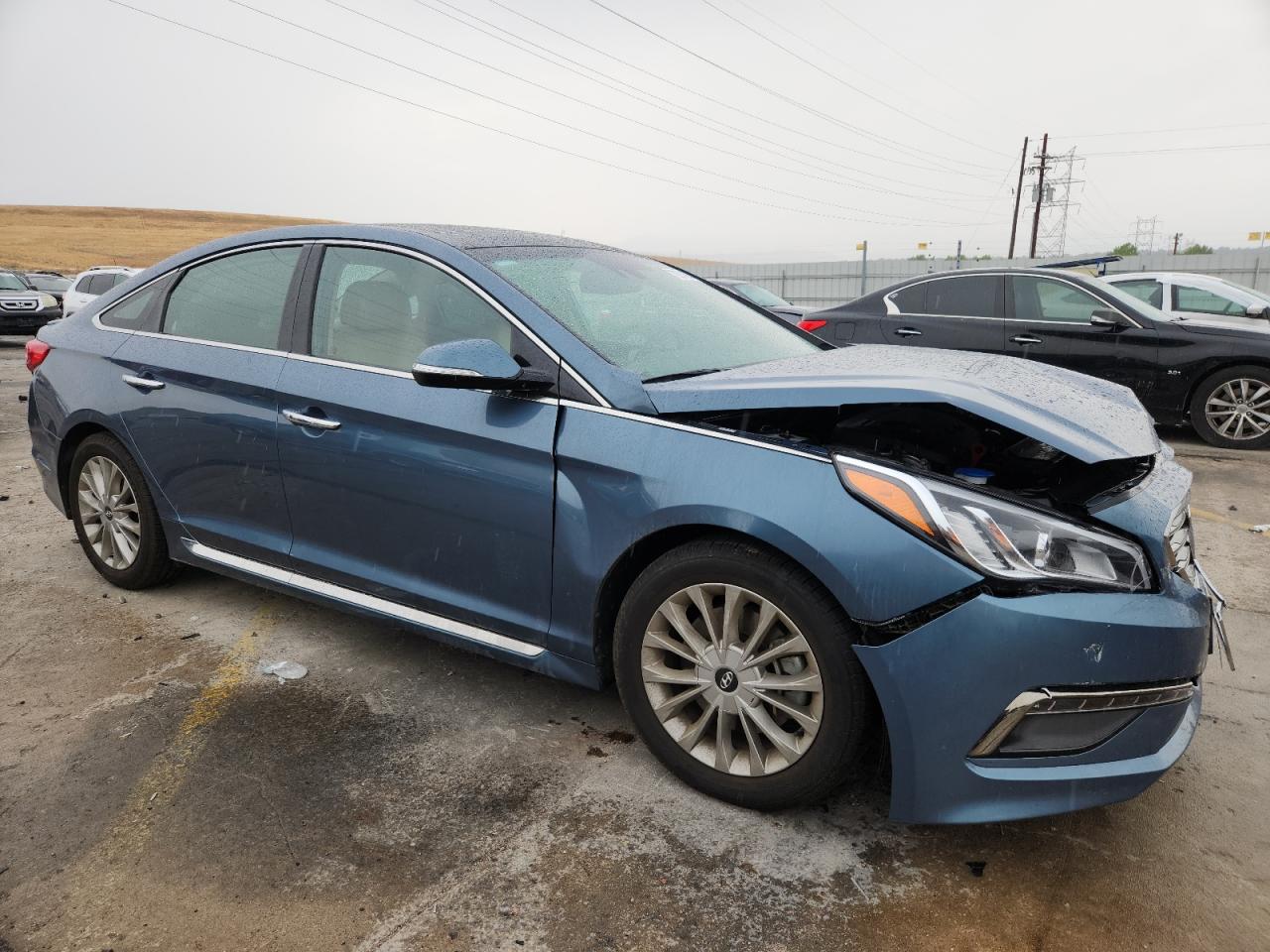 2015 Hyundai Sonata Limited Teal vin: 5NPE34AFXFH141015