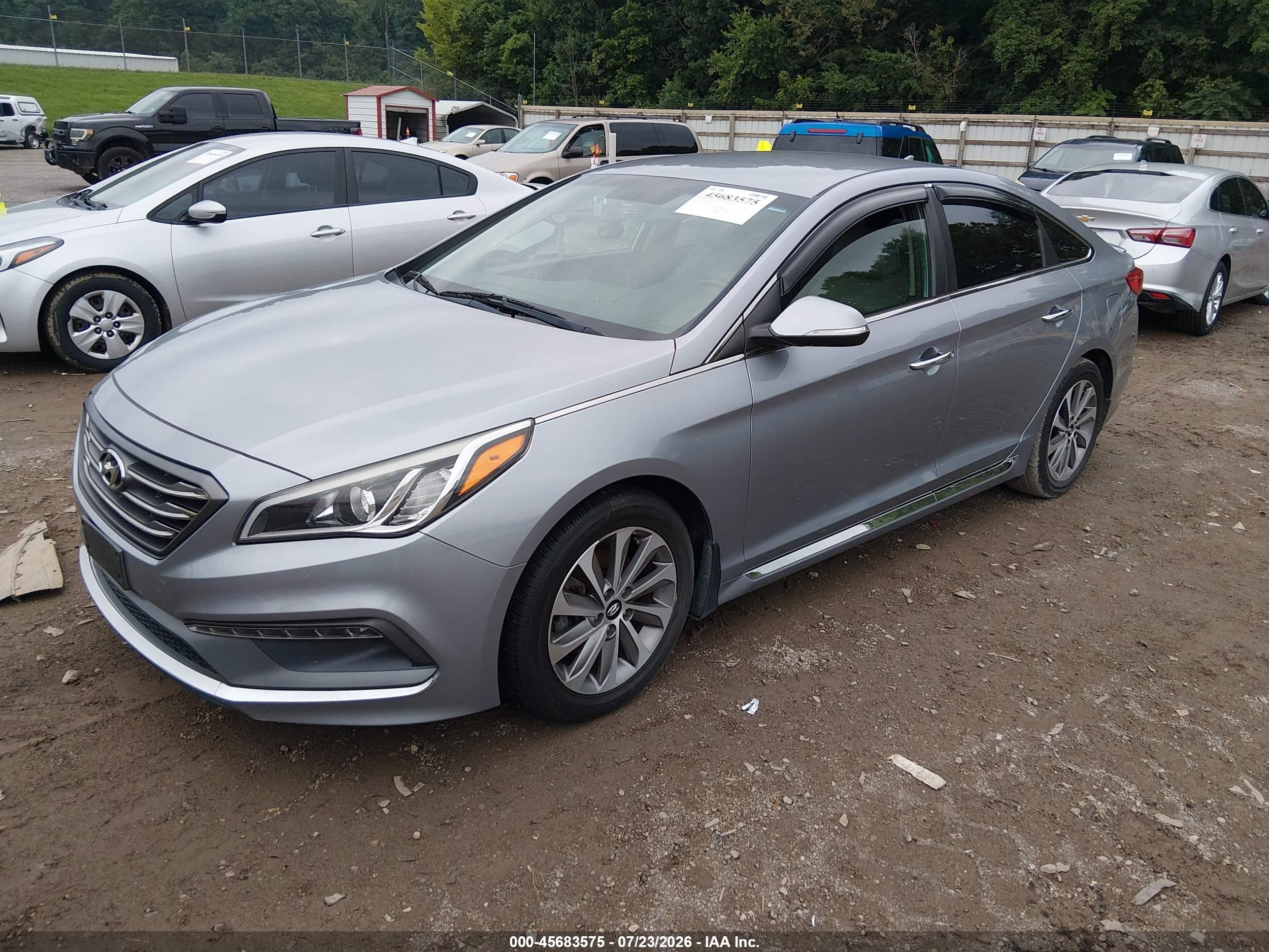 2015 Hyundai Sonata Sport Light Blue vin: 5NPE34AFXFH142939