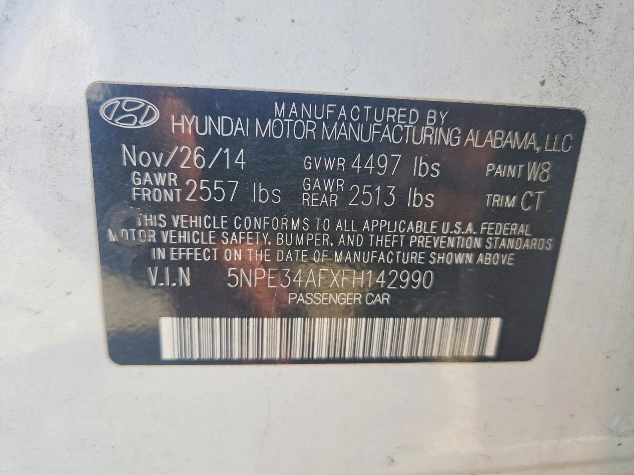 2015 Hyundai Sonata Limited White vin: 5NPE34AFXFH142990