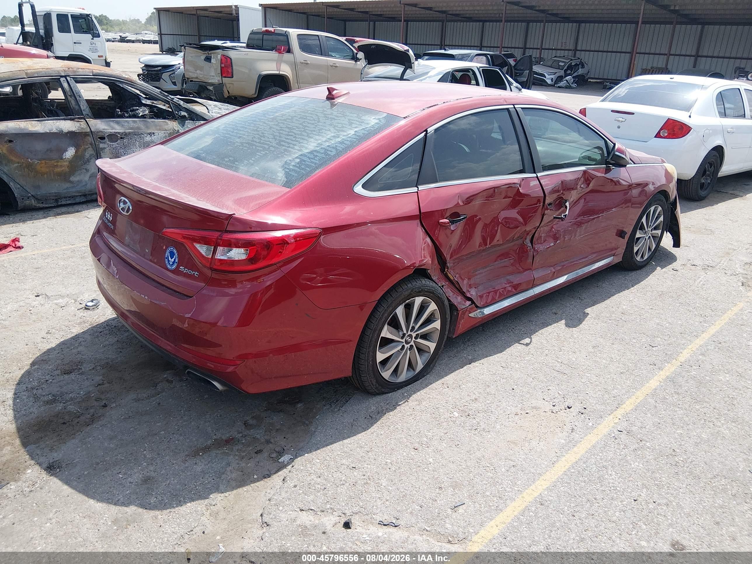 2015 Hyundai Sonata Sport Red vin: 5NPE34AFXFH180610