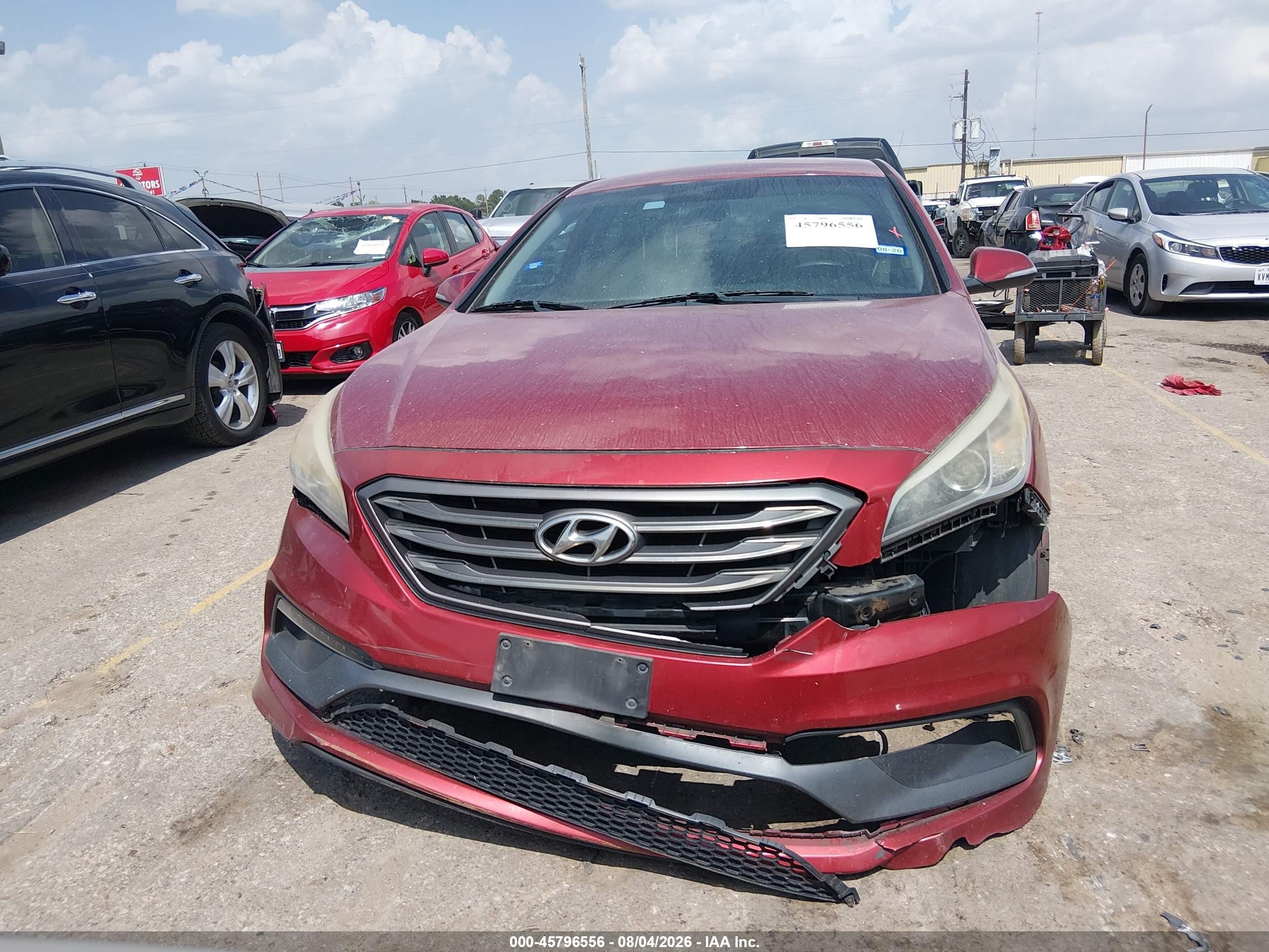 2015 Hyundai Sonata Sport Red vin: 5NPE34AFXFH180610