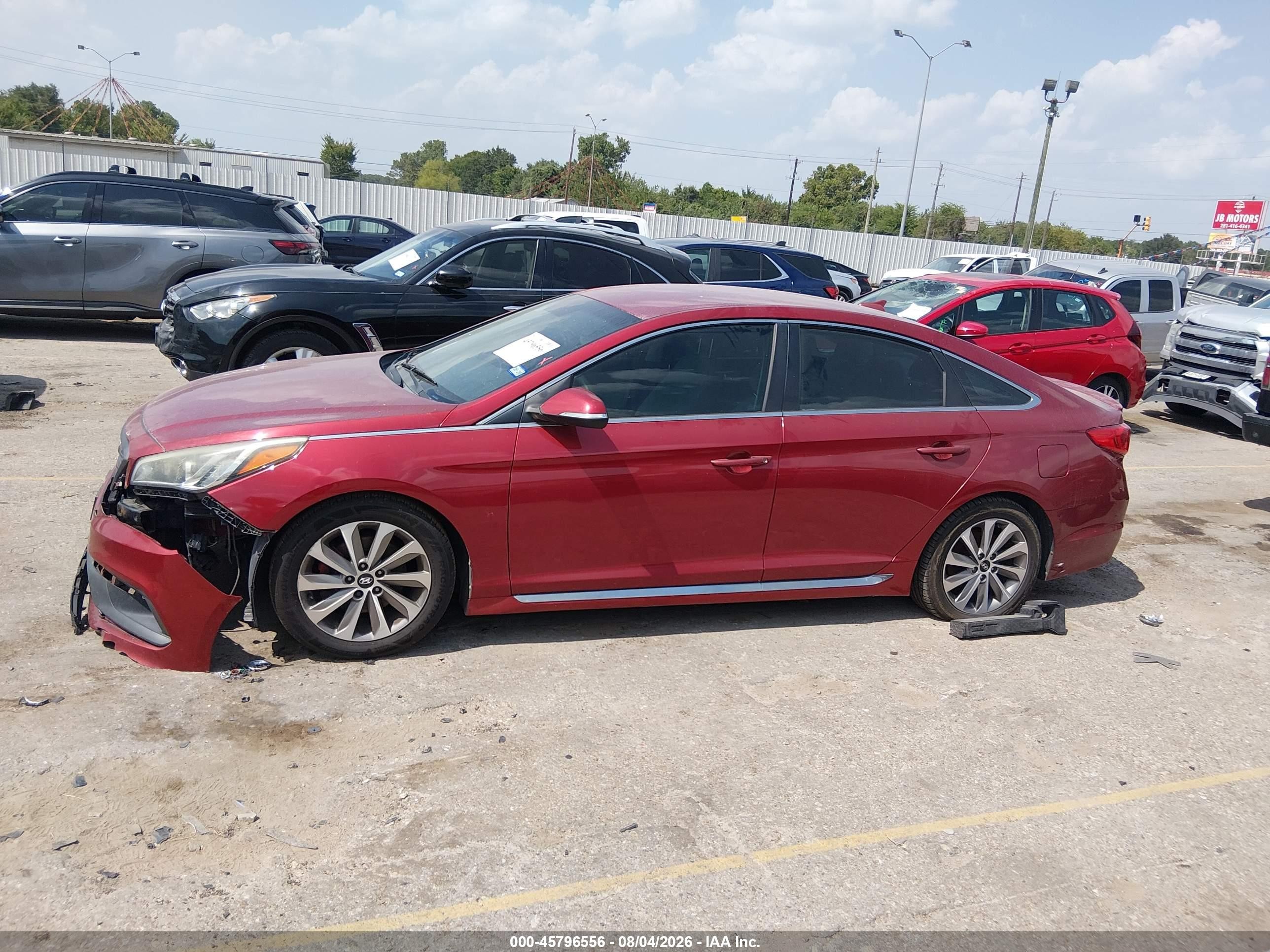 2015 Hyundai Sonata Sport Red vin: 5NPE34AFXFH180610