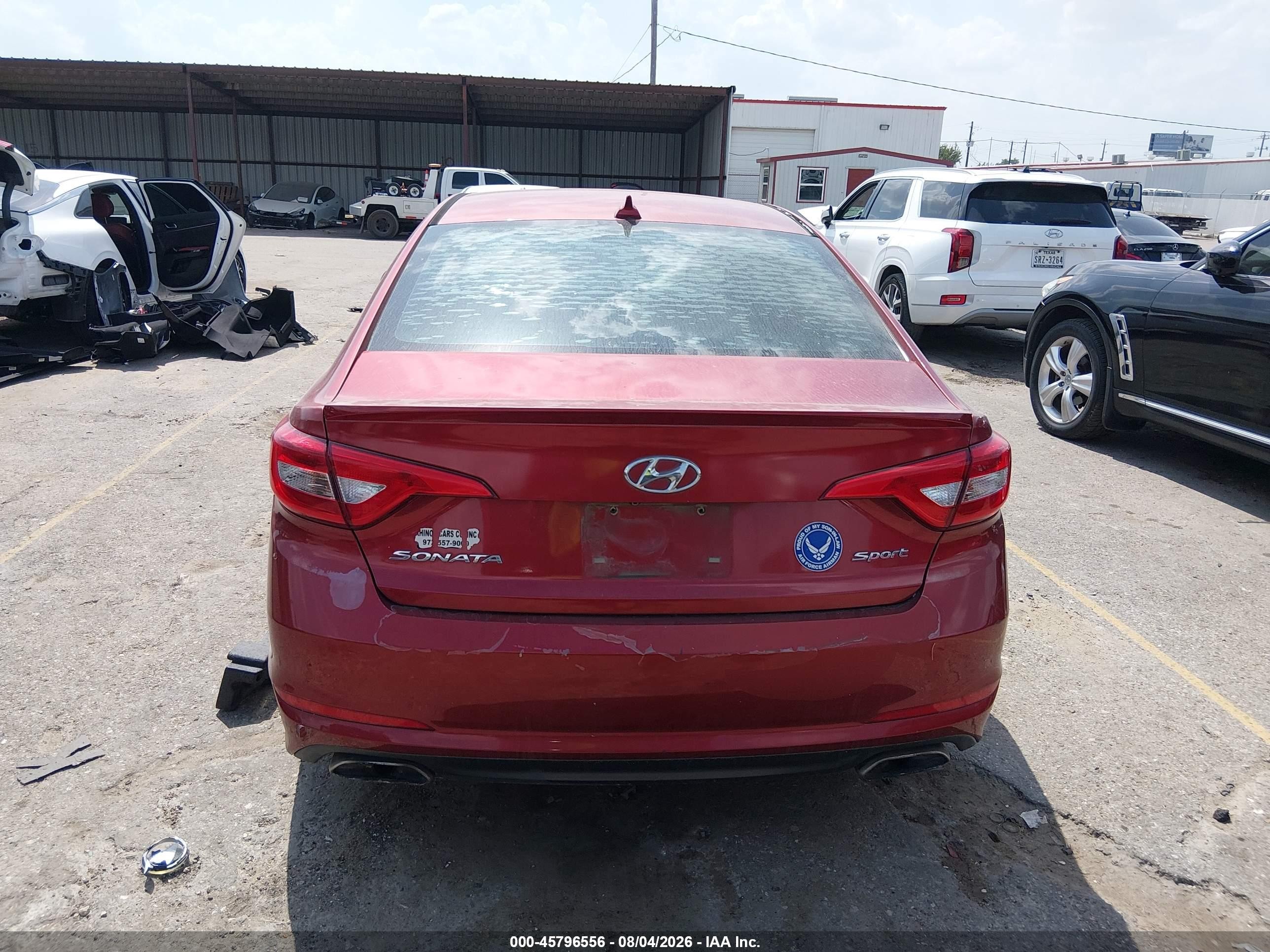 2015 Hyundai Sonata Sport Red vin: 5NPE34AFXFH180610