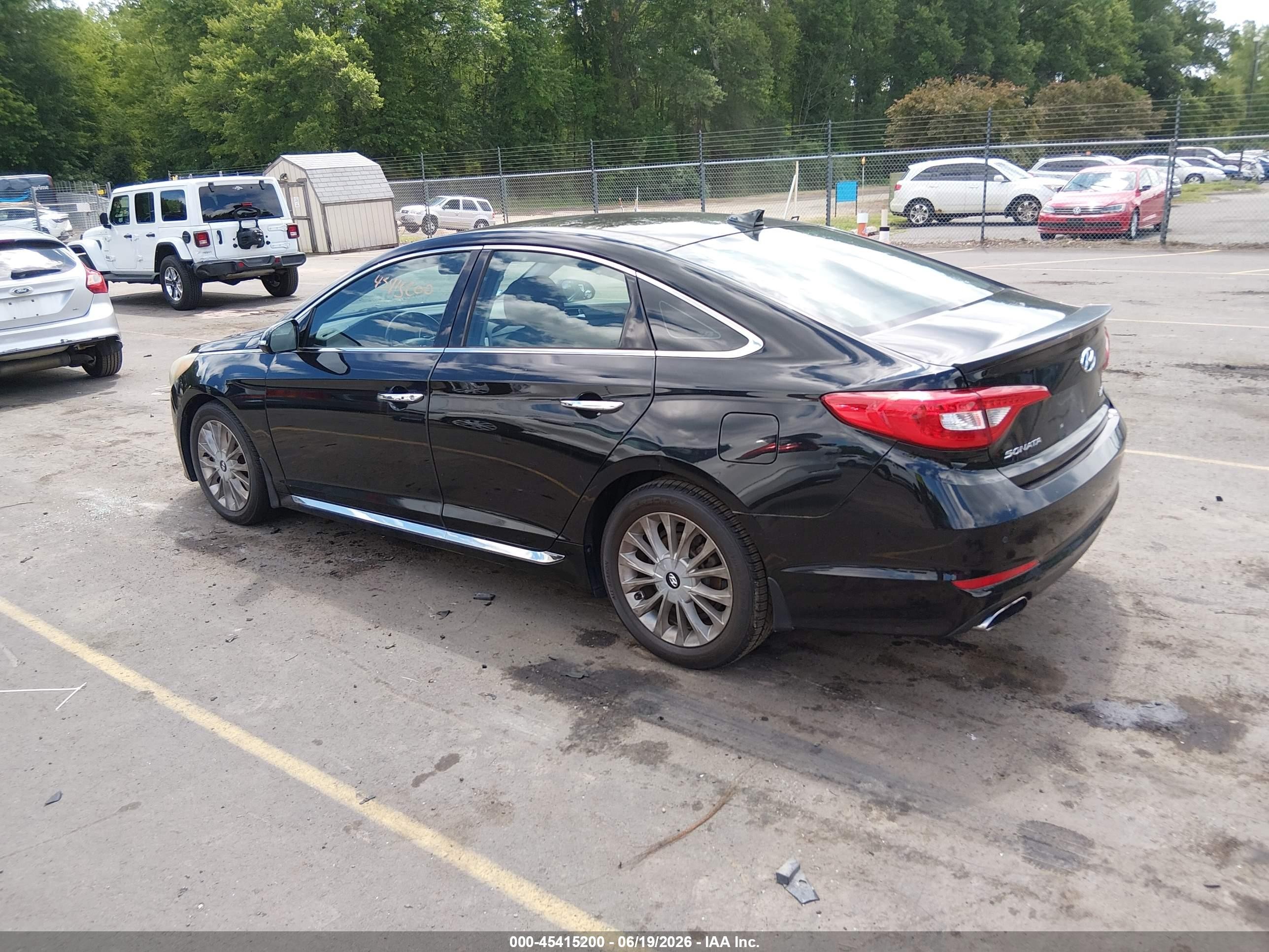2015 Hyundai Sonata Limited Black vin: 5NPE34AFXFH206056