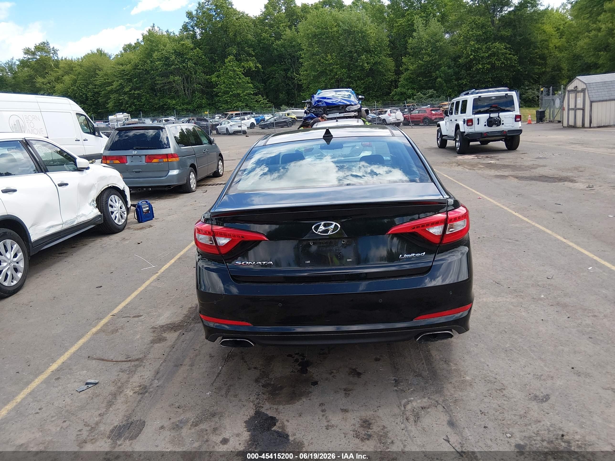 2015 Hyundai Sonata Limited Black vin: 5NPE34AFXFH206056