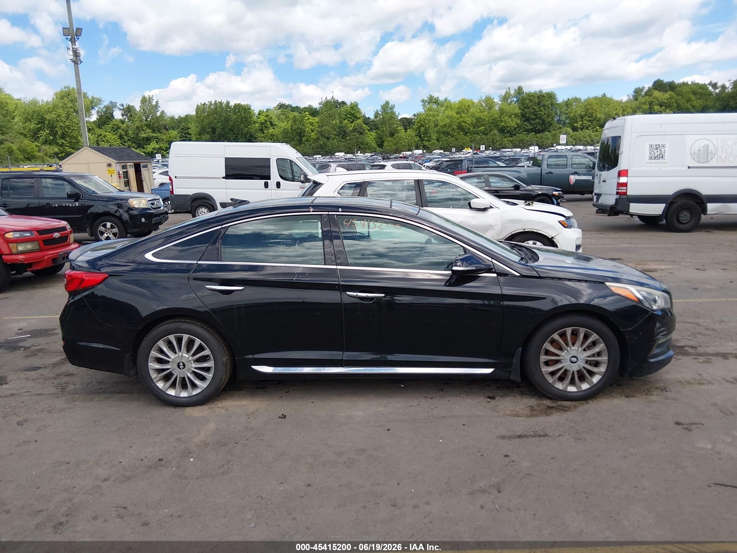 2015 Hyundai Sonata Limited Black vin: 5NPE34AFXFH206056