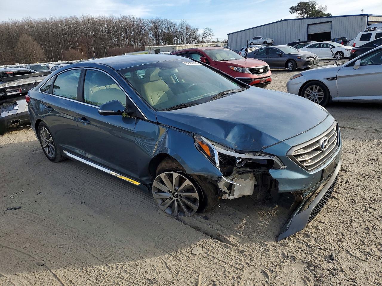 2015 Hyundai Sonata Sport Blue vin: 5NPE34AFXFH207241