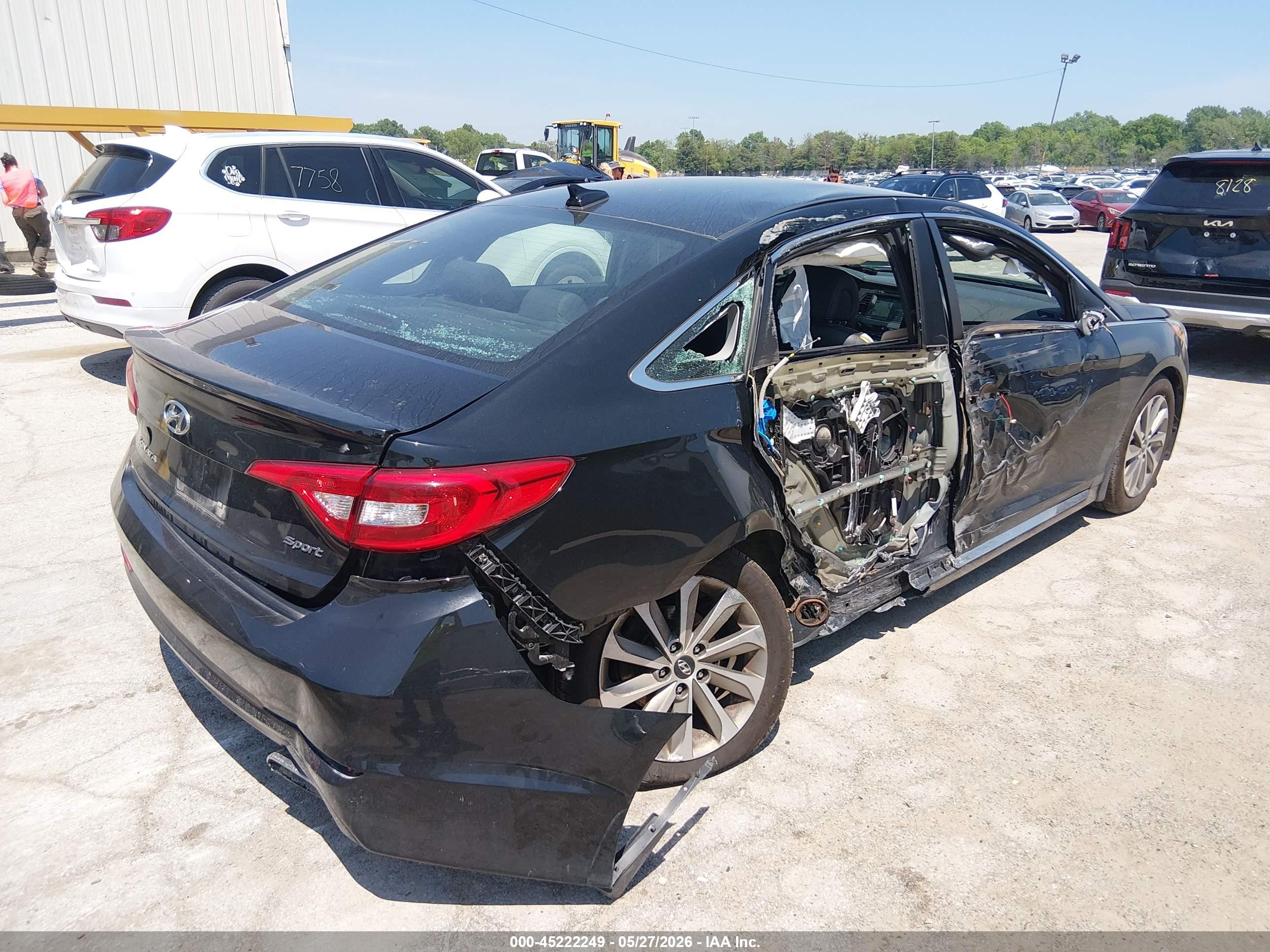 2015 Hyundai Sonata Sport Черный vin: 5NPE34AFXFH211371