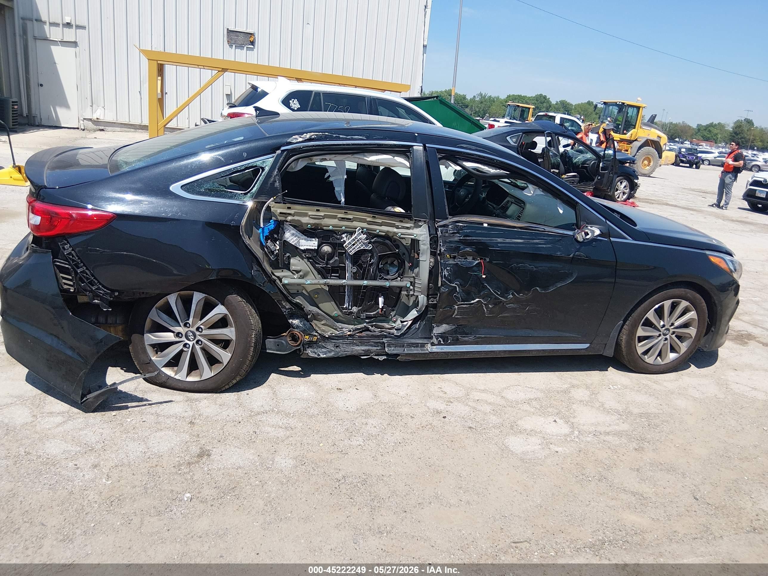 2015 Hyundai Sonata Sport Черный vin: 5NPE34AFXFH211371