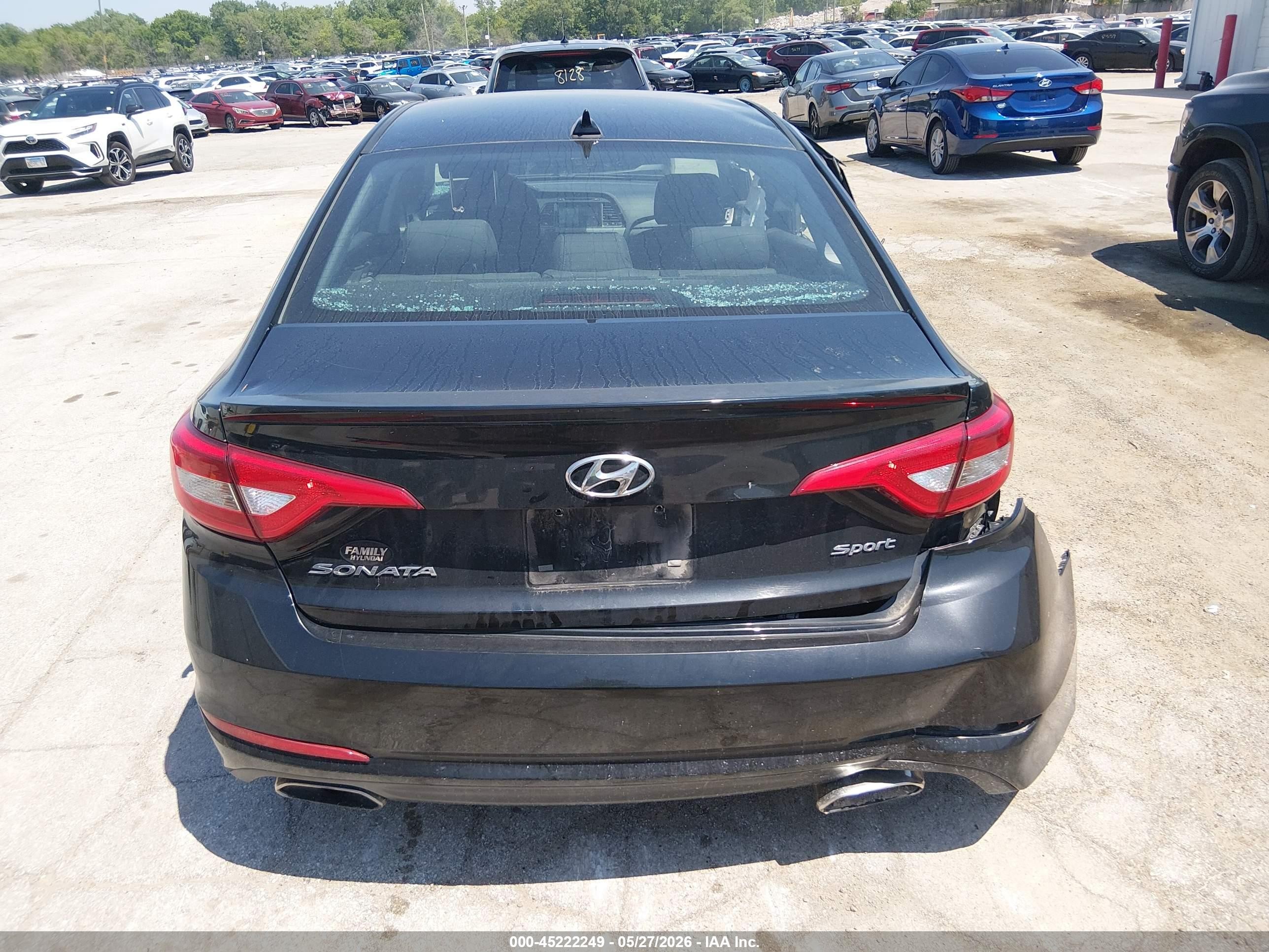 2015 Hyundai Sonata Sport Черный vin: 5NPE34AFXFH211371