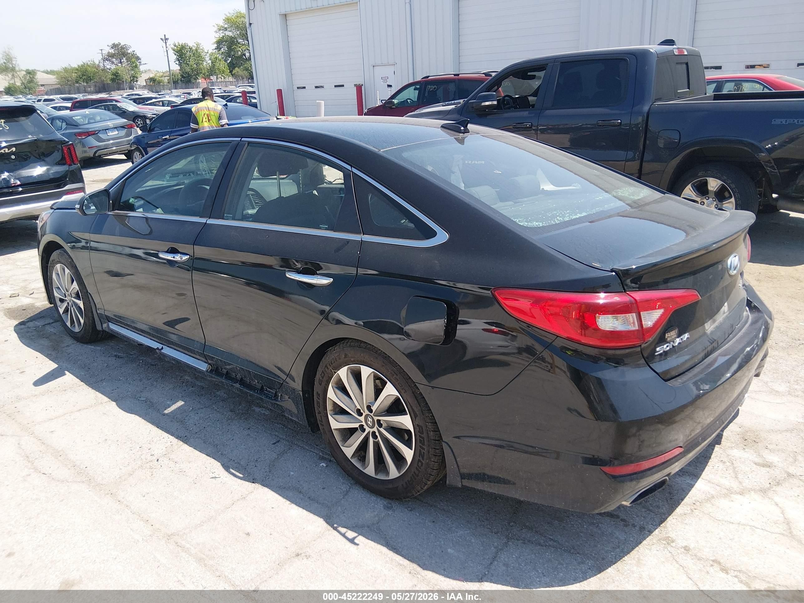 2015 Hyundai Sonata Sport Черный vin: 5NPE34AFXFH211371