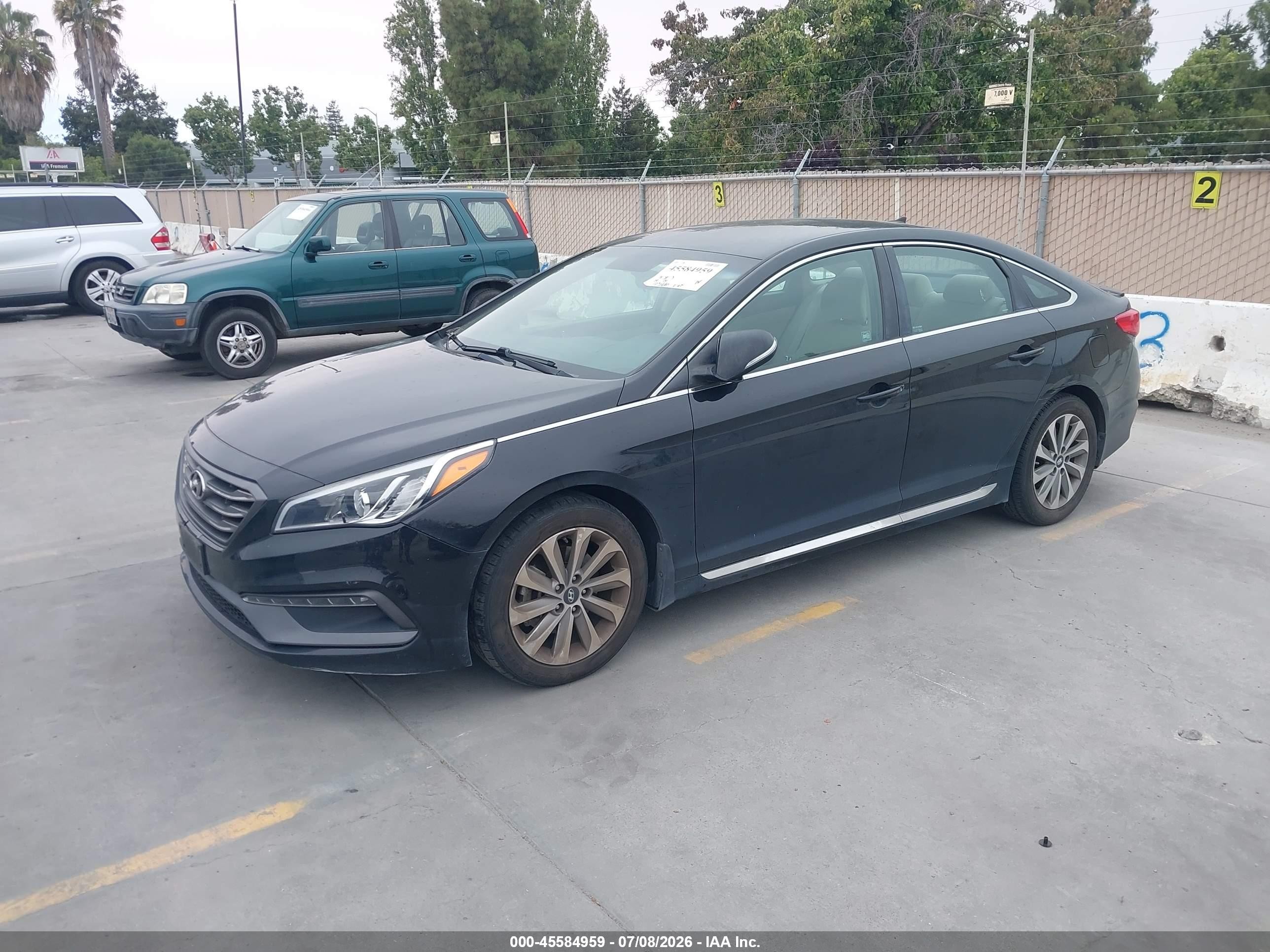 2015 Hyundai Sonata Sport Черный vin: 5NPE34AFXFH222743