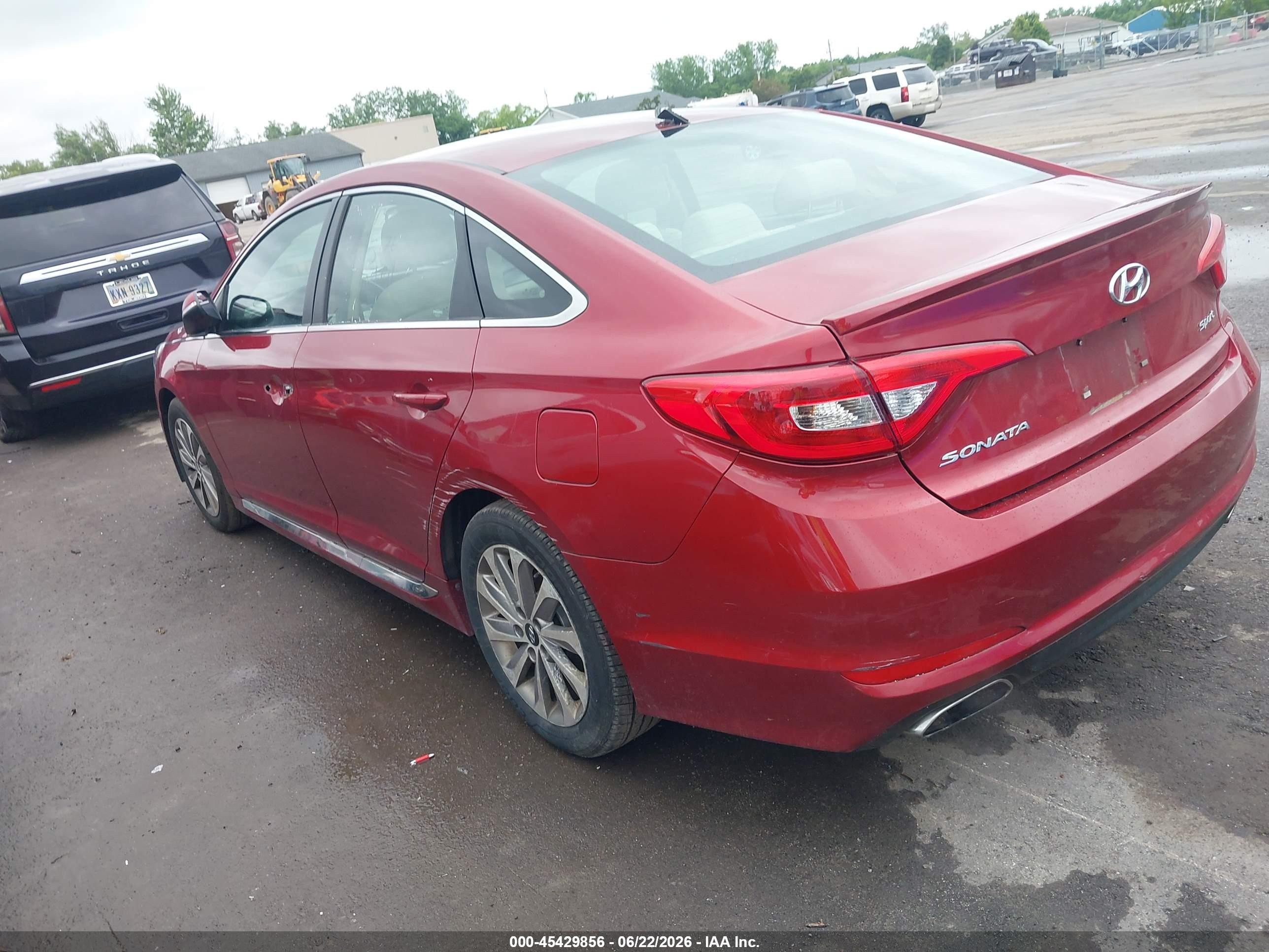 2015 Hyundai Sonata Sport Red vin: 5NPE34AFXFH237680