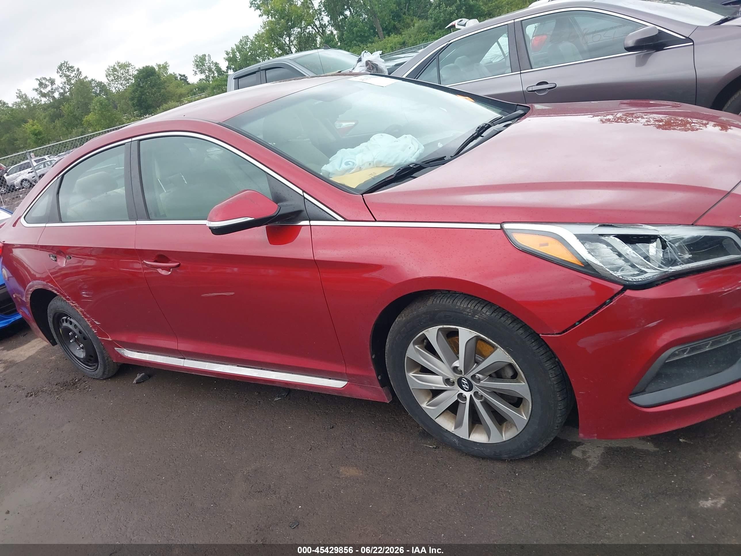 2015 Hyundai Sonata Sport Red vin: 5NPE34AFXFH237680