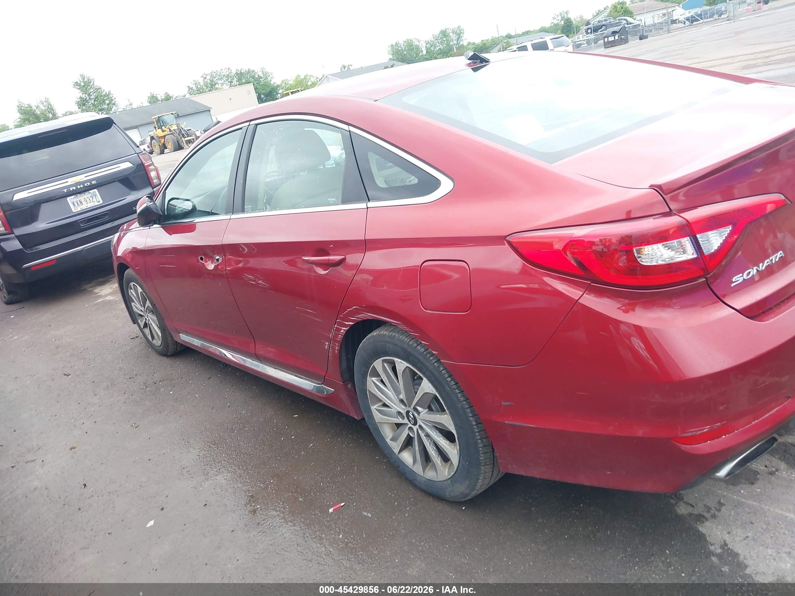 2015 Hyundai Sonata Sport Red vin: 5NPE34AFXFH237680