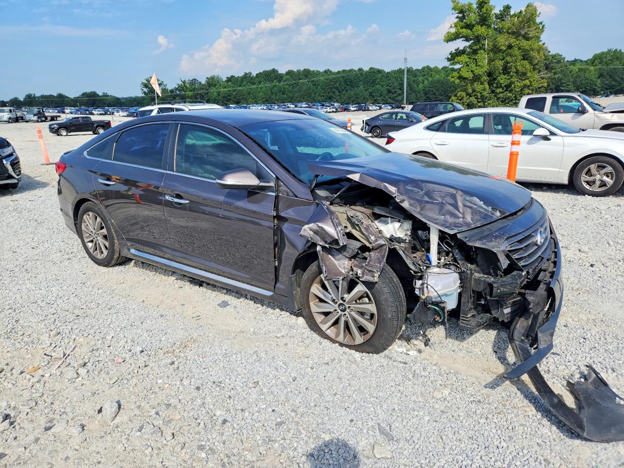 2015 Hyundai Sonata Sport Gray vin: 5NPE34AFXFH243222