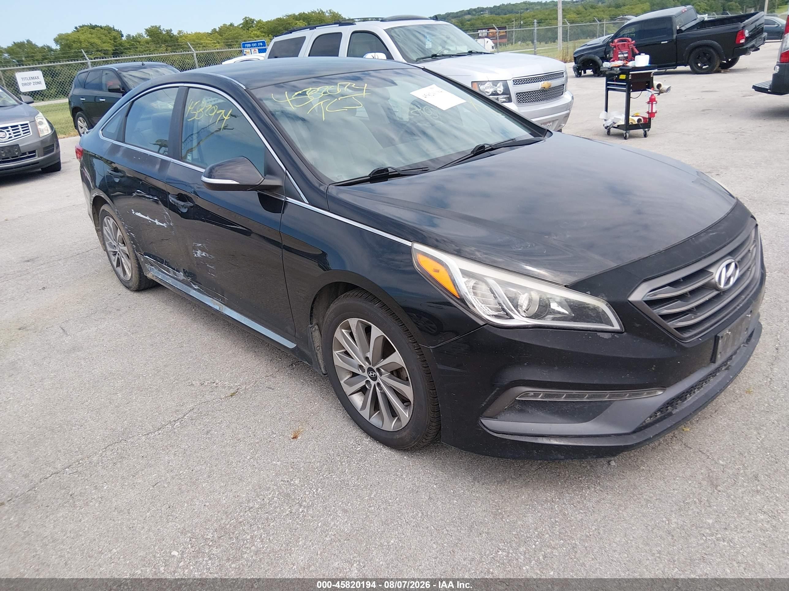 2015 Hyundai Sonata Sport Черный vin: 5NPE34AFXFH251577