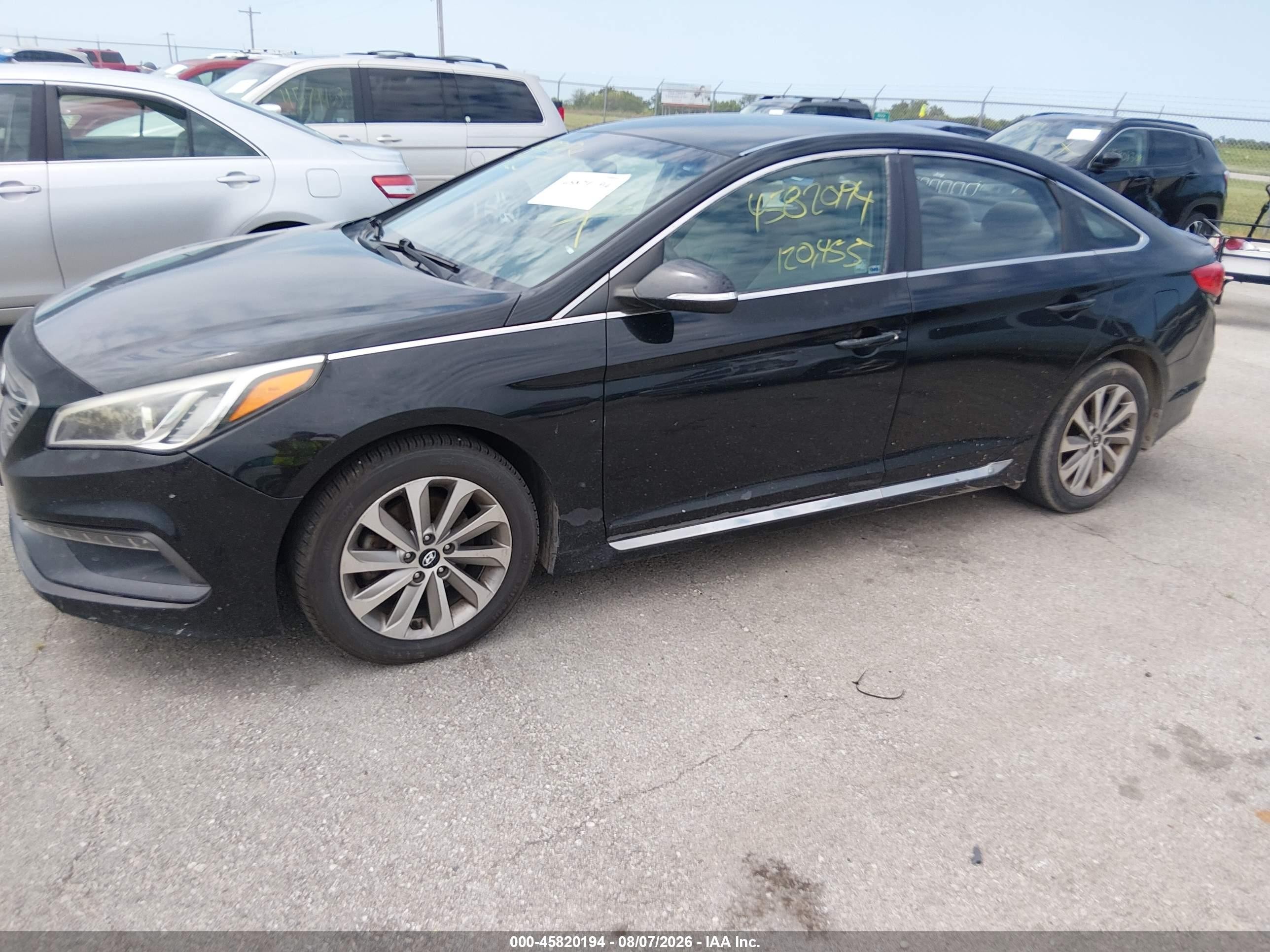 2015 Hyundai Sonata Sport Черный vin: 5NPE34AFXFH251577