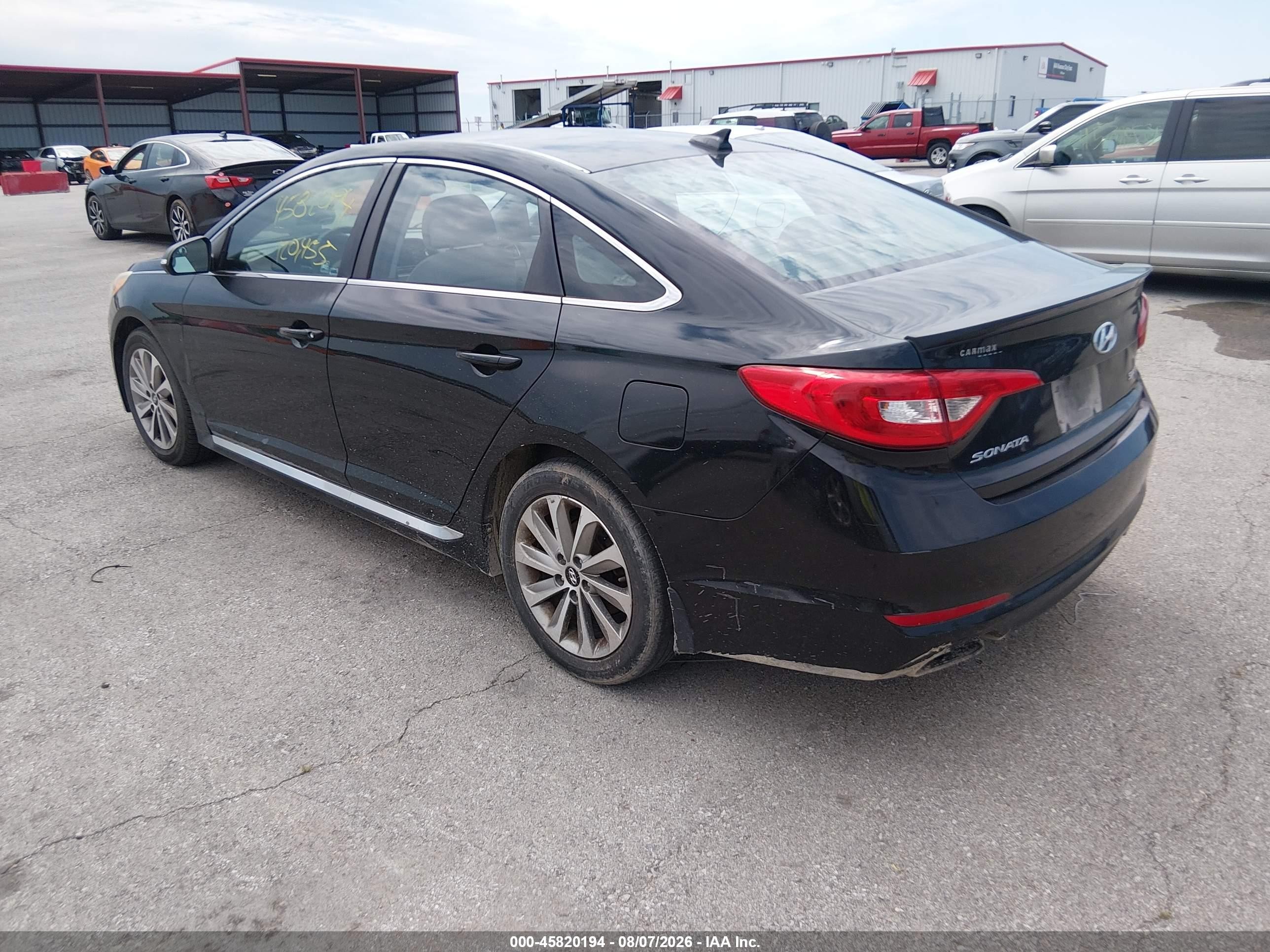 2015 Hyundai Sonata Sport Черный vin: 5NPE34AFXFH251577