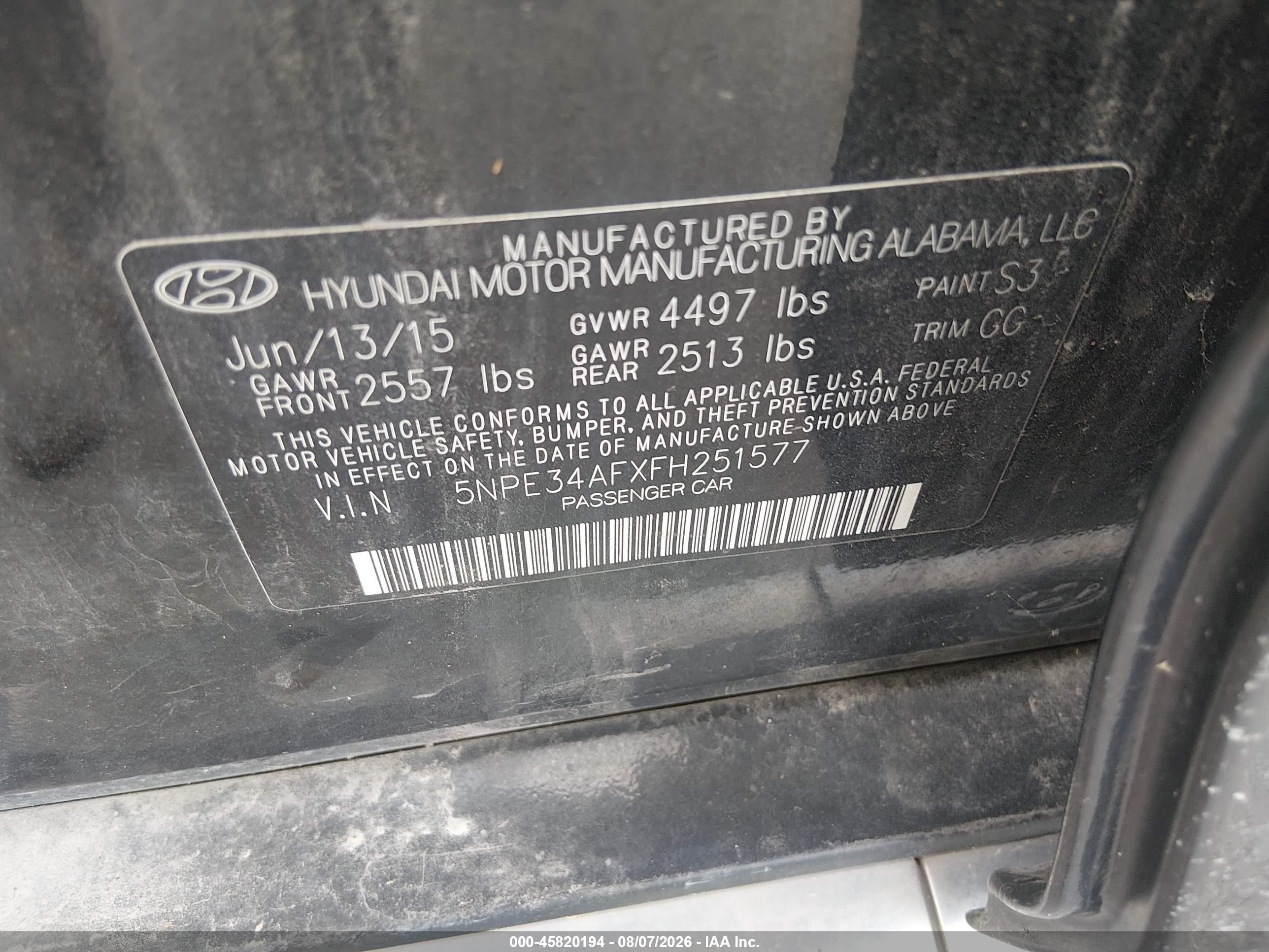 2015 Hyundai Sonata Sport Черный vin: 5NPE34AFXFH251577