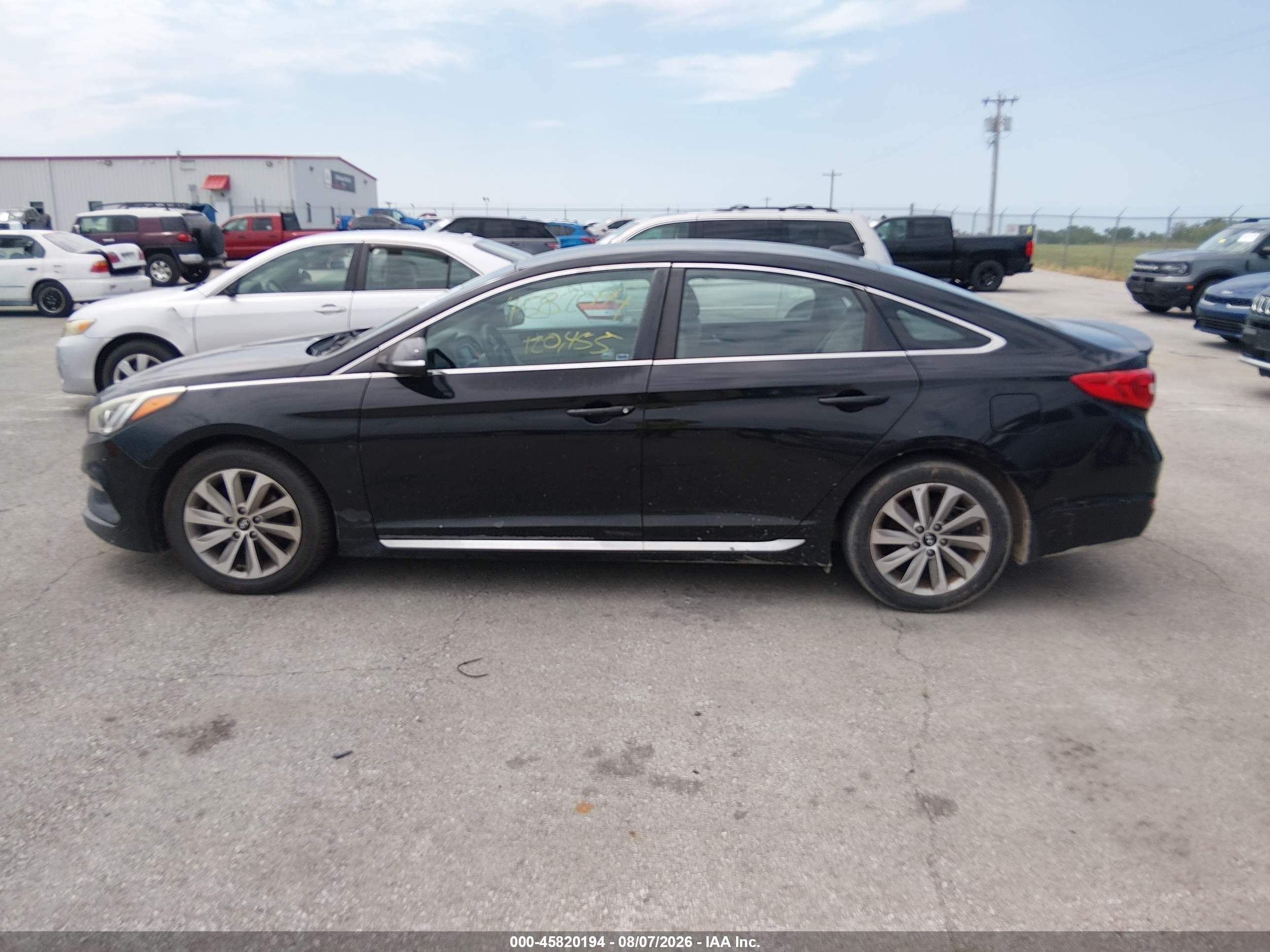 2015 Hyundai Sonata Sport Черный vin: 5NPE34AFXFH251577