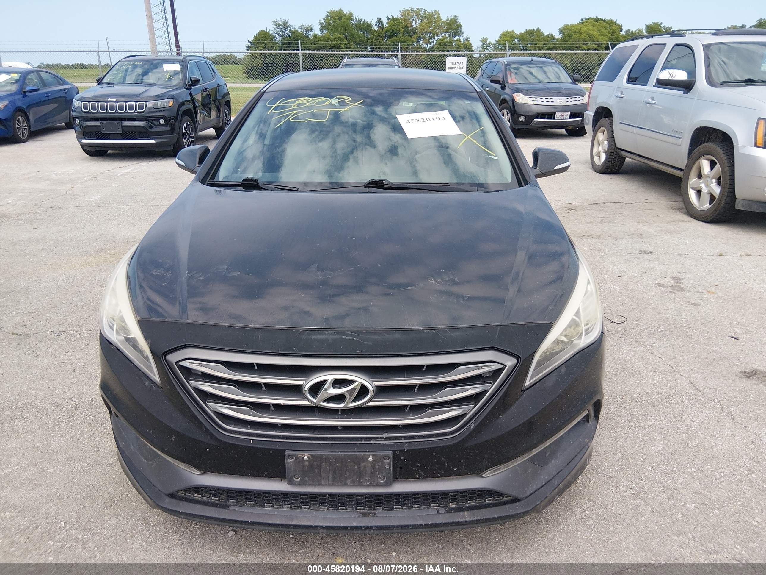 2015 Hyundai Sonata Sport Черный vin: 5NPE34AFXFH251577