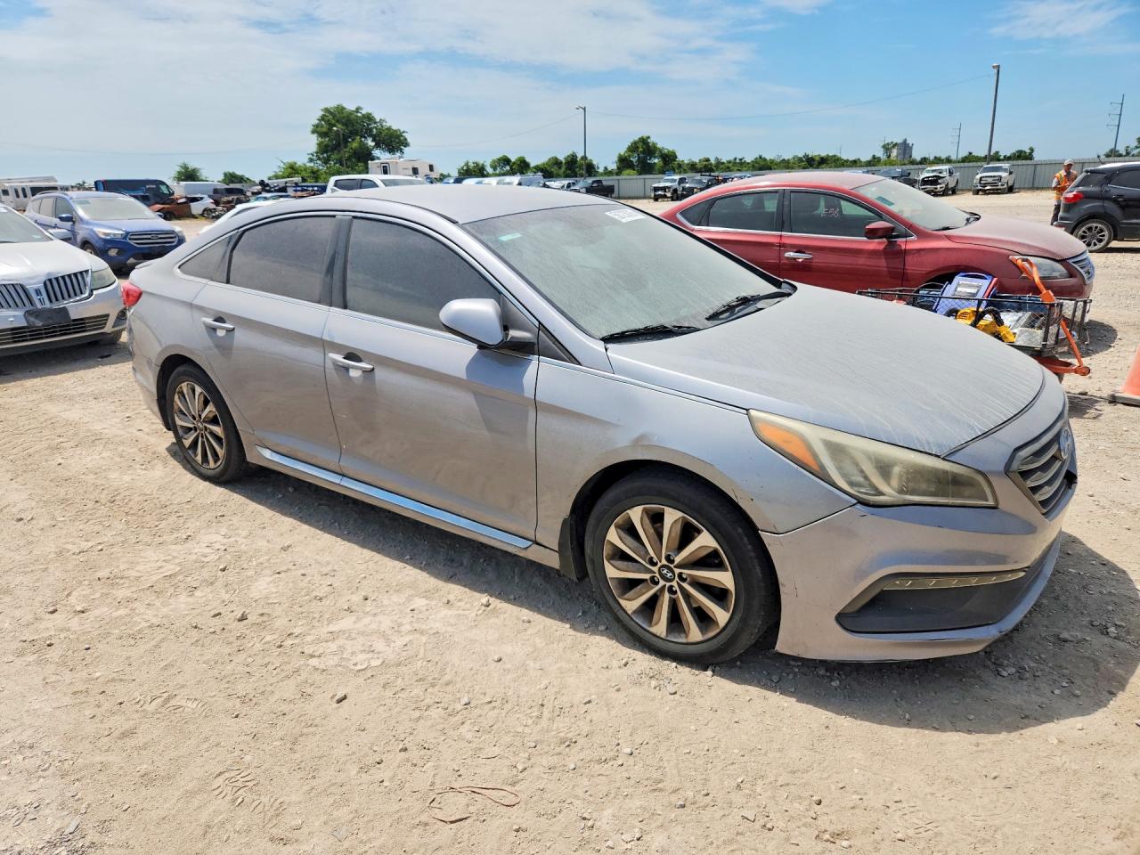 2015 Hyundai Sonata Sport Silver vin: 5NPE34AFXFH259002
