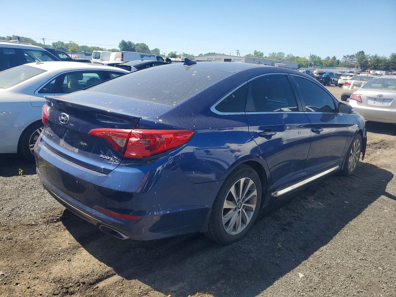 2016 Hyundai Sonata Sport Синий vin: 5NPE34AFXGH273998