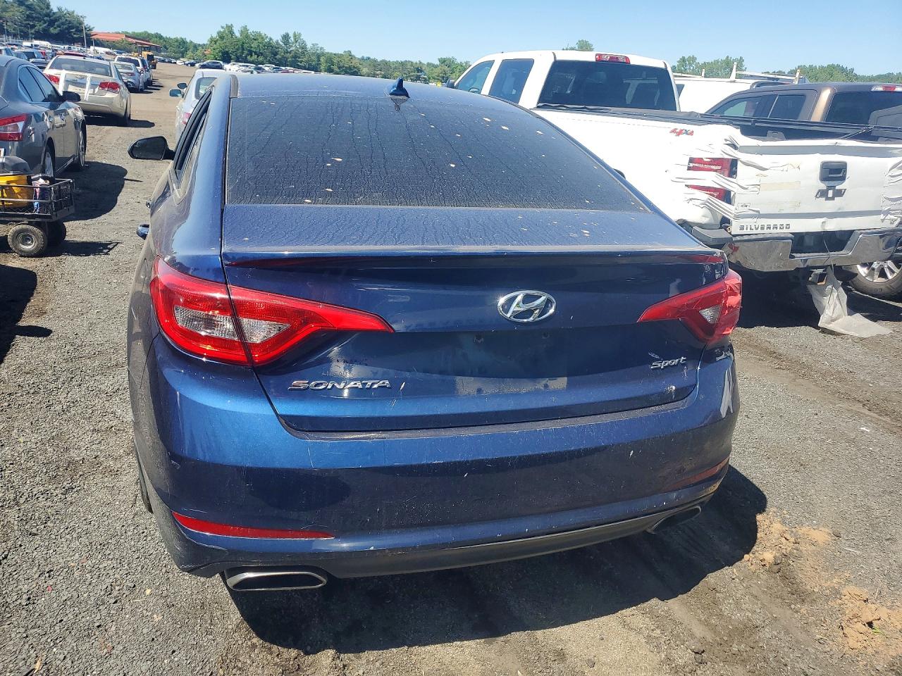 2016 Hyundai Sonata Sport Синий vin: 5NPE34AFXGH273998
