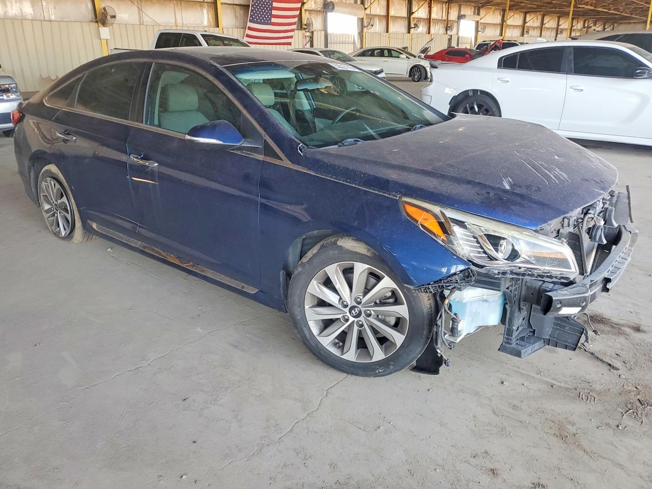 2016 Hyundai Sonata Sport Blue vin: 5NPE34AFXGH403746